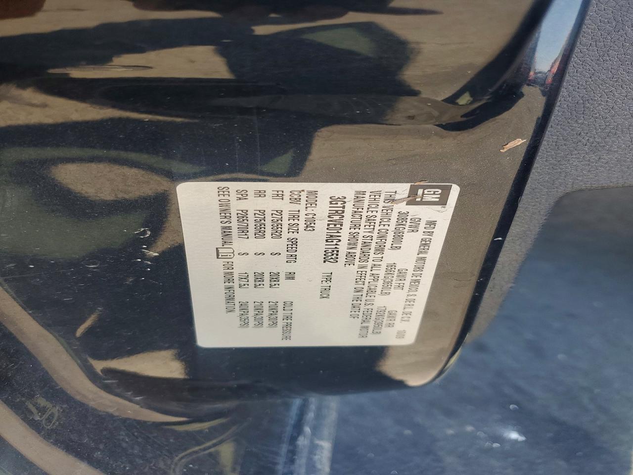 2010 Gmc Sierra C1500 Sle Black vin: 3GTRCVE01AG115532