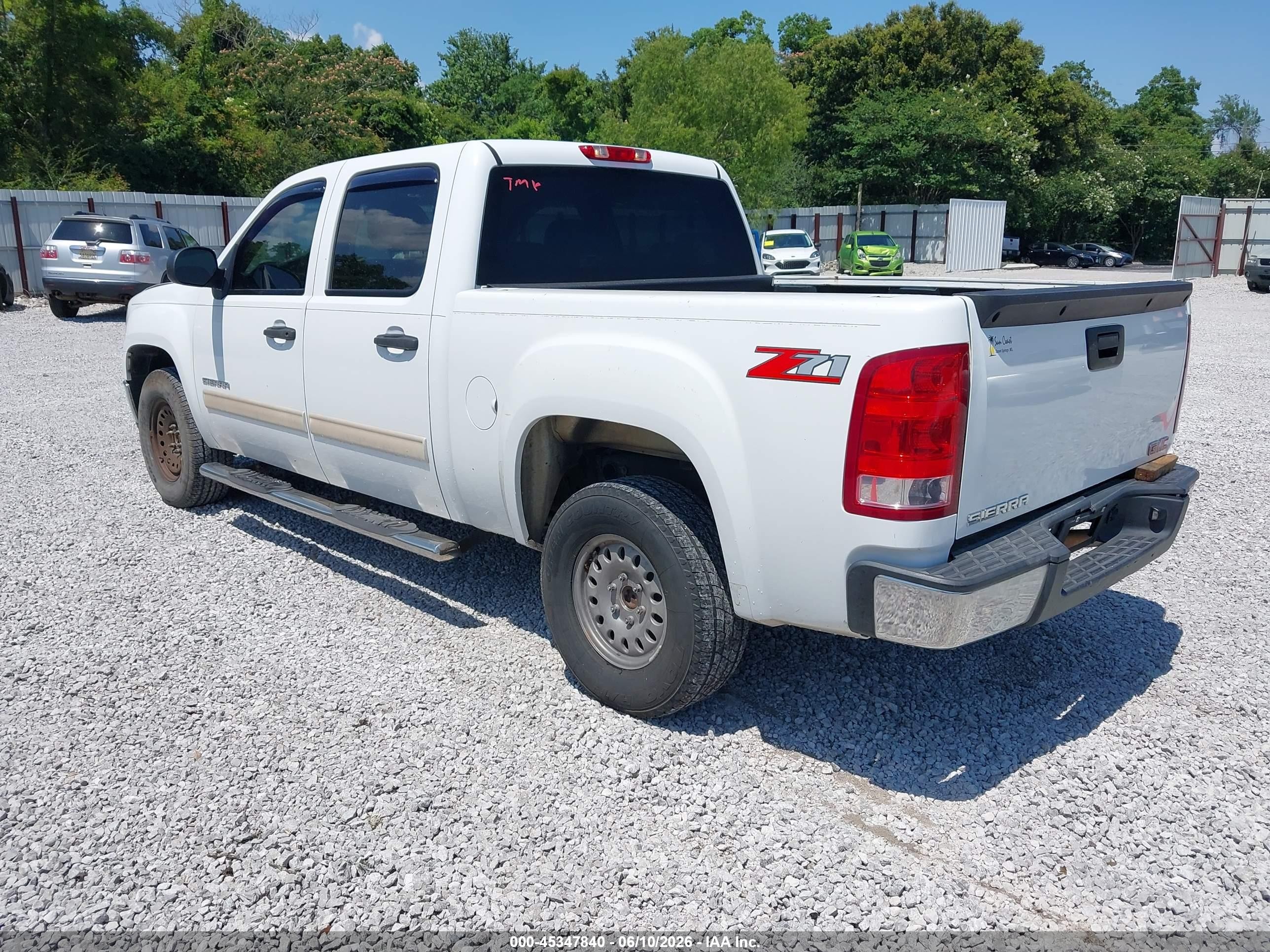 2010 Gmc Sierra 1500 Sle White vin: 3GTRCVE07AG265256