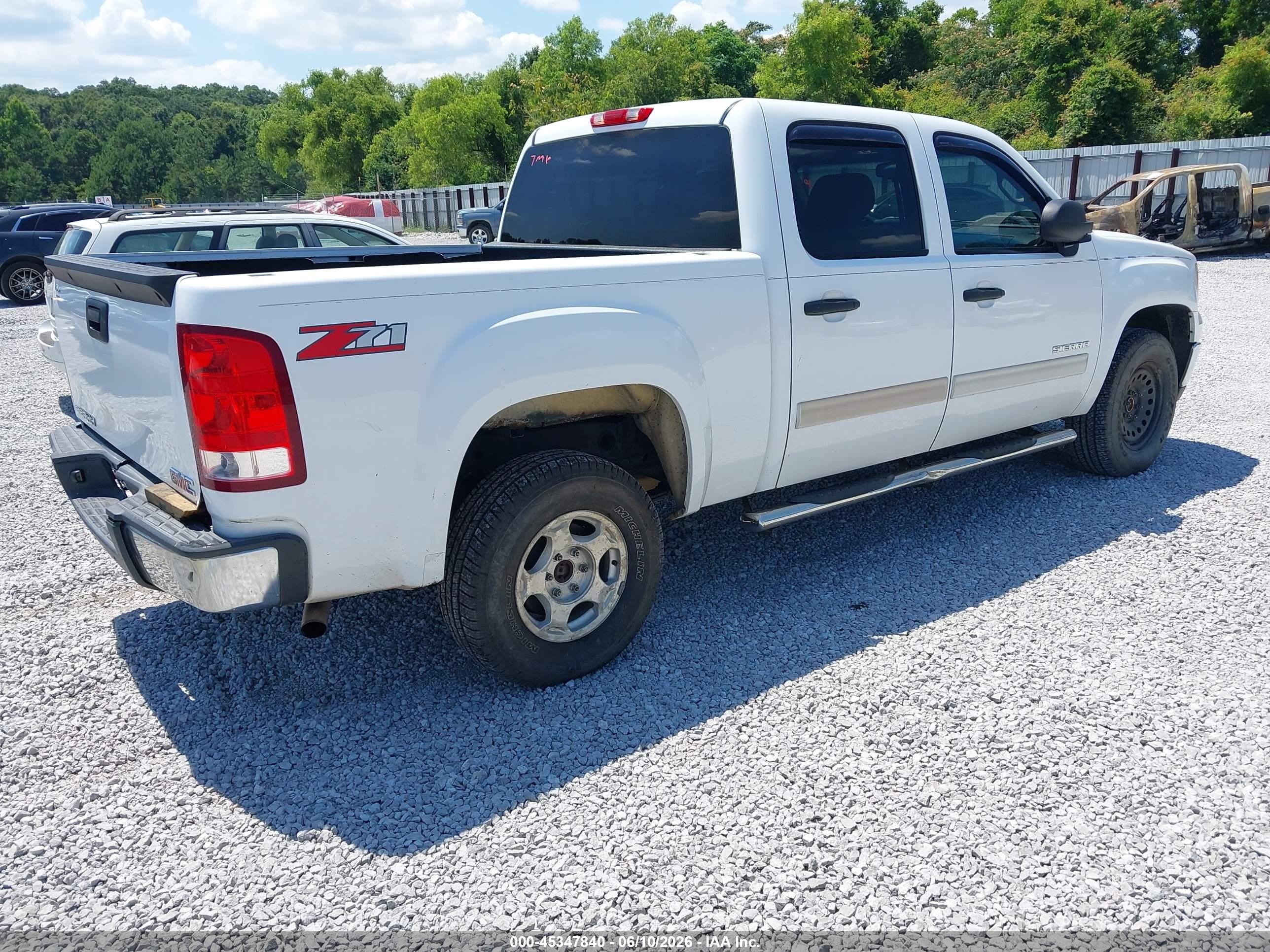 2010 Gmc Sierra 1500 Sle White vin: 3GTRCVE07AG265256