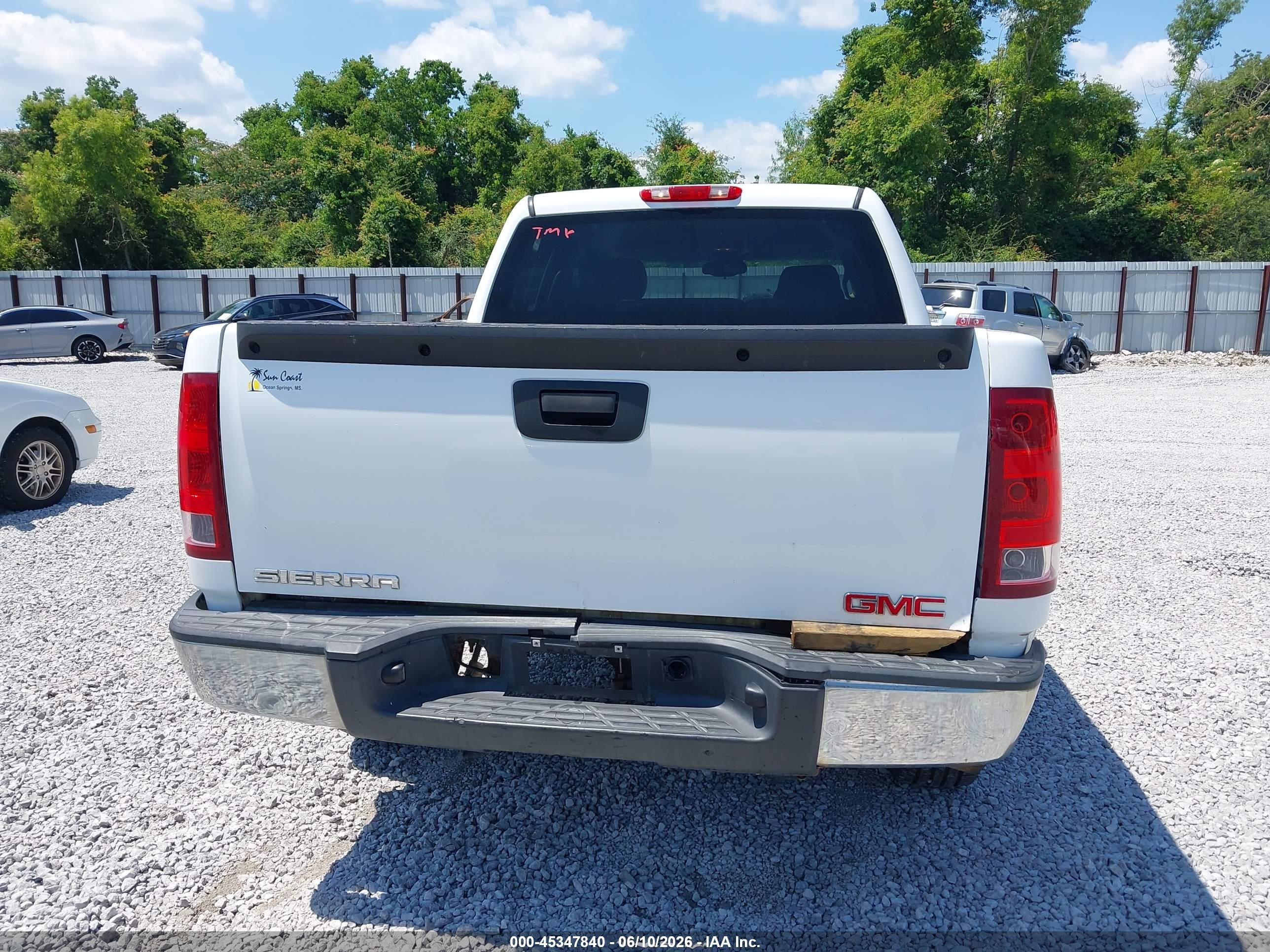 2010 Gmc Sierra 1500 Sle White vin: 3GTRCVE07AG265256