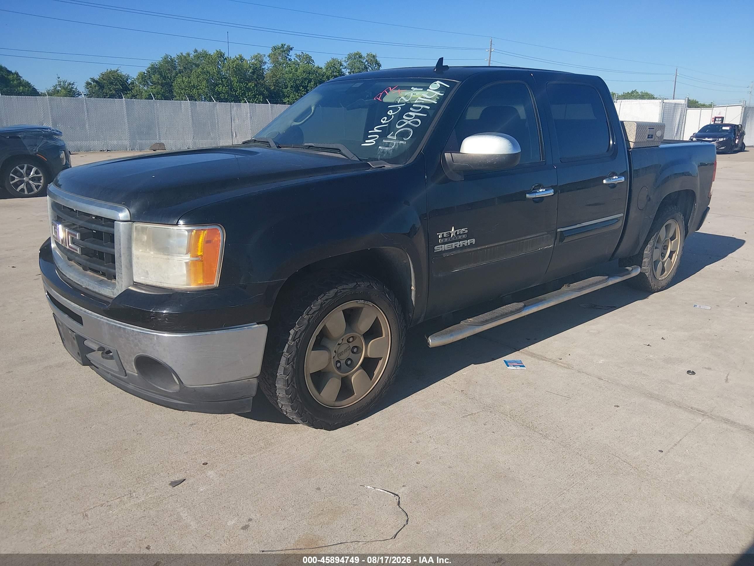 2010 Gmc Sierra 1500 Sle Black vin: 3GTRCVE08AG179597