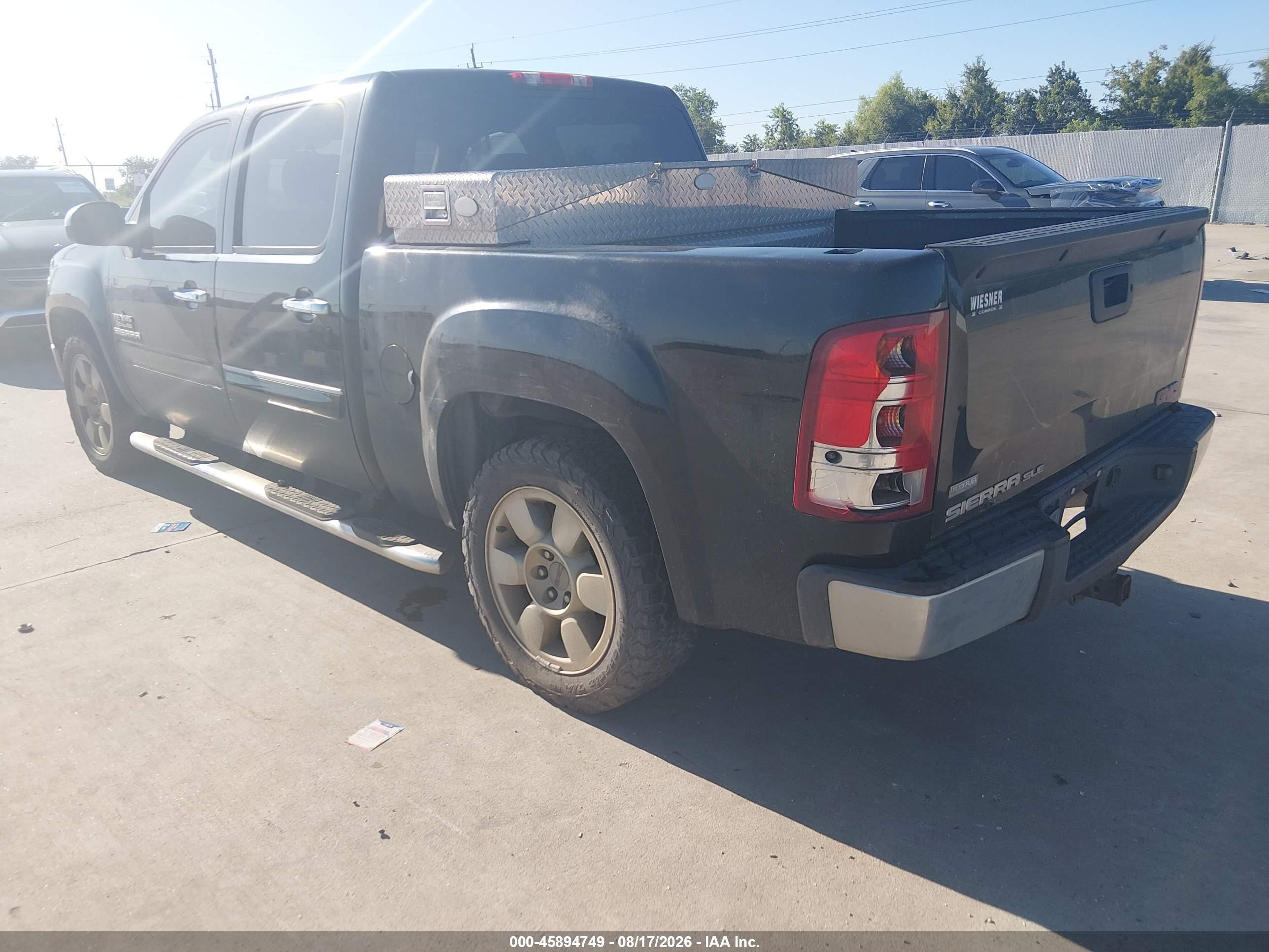 2010 Gmc Sierra 1500 Sle Black vin: 3GTRCVE08AG179597