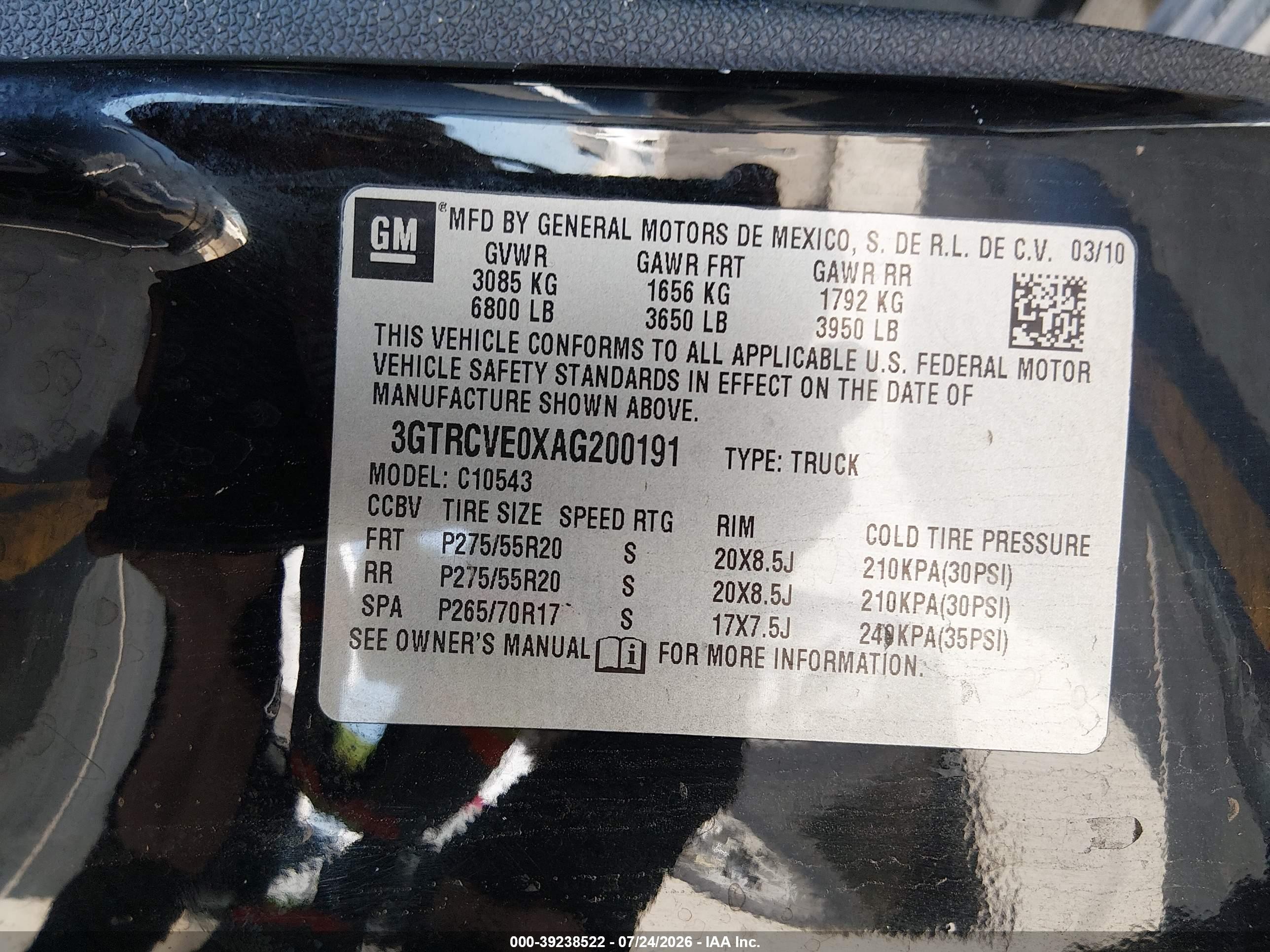 2010 Gmc Sierra 1500 Sle Black vin: 3GTRCVE0XAG200191