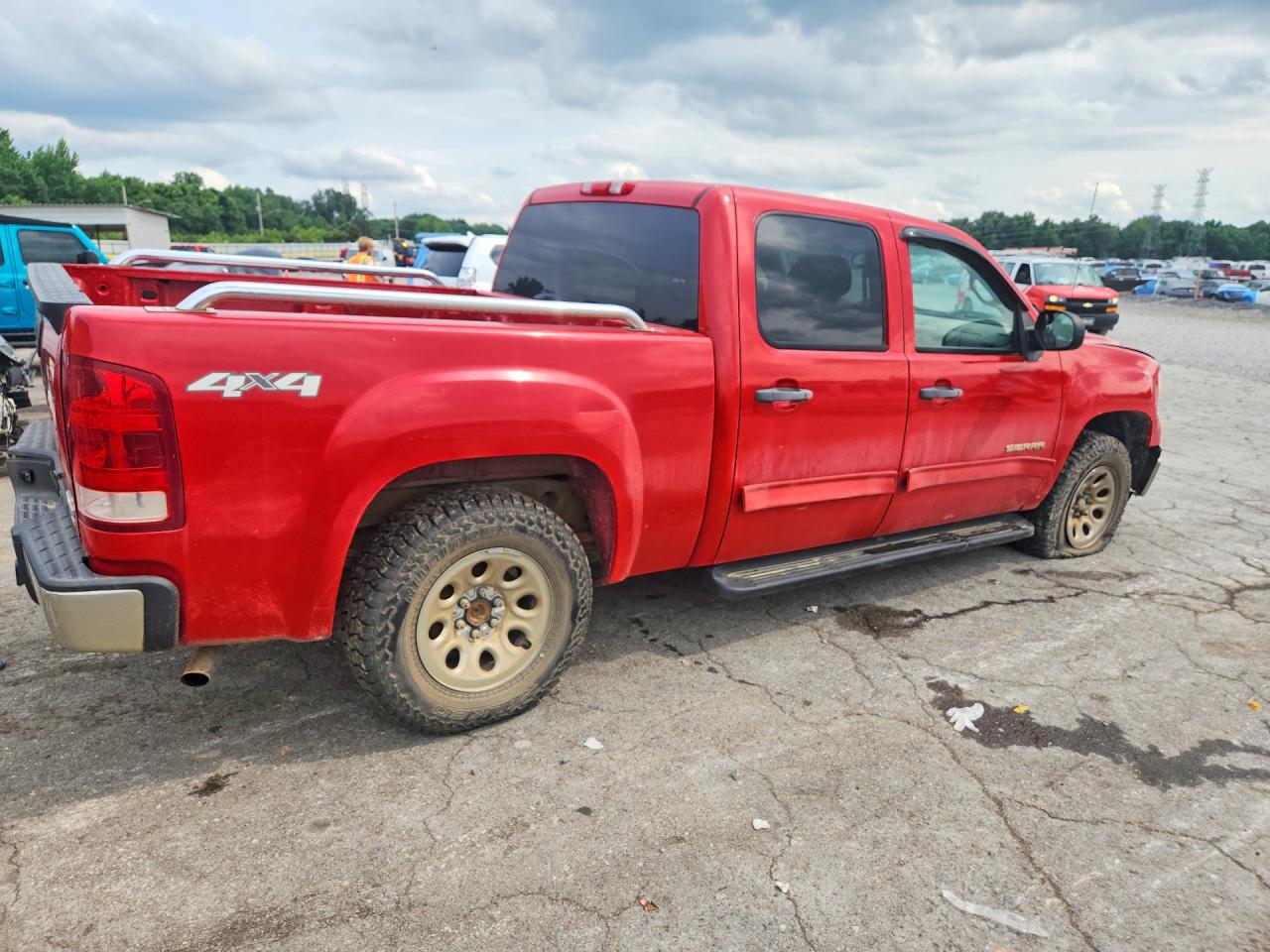 2010 Gmc Sierra K1500 Sl Red vin: 3GTRKUEA9AG212855