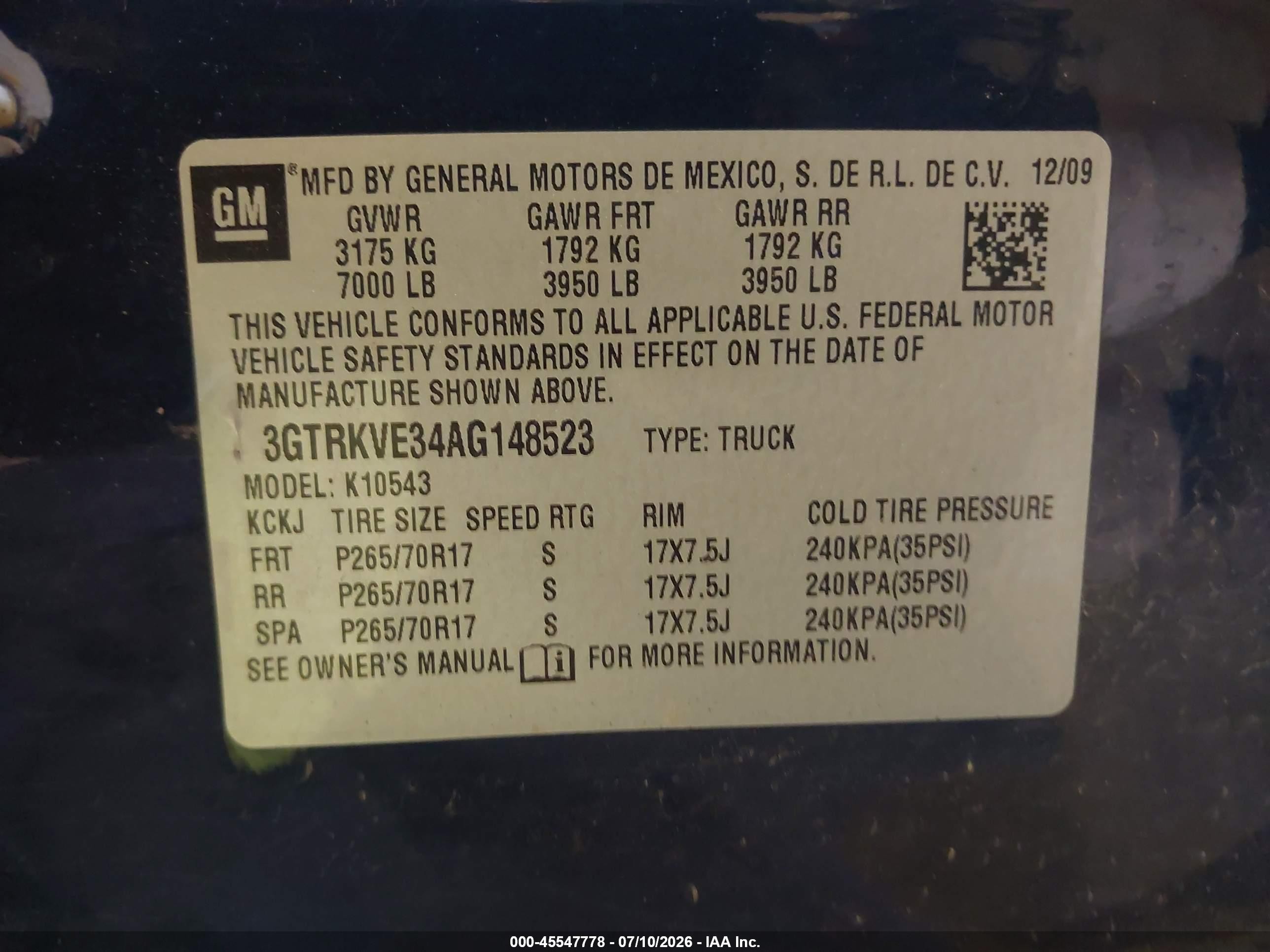 2010 Gmc Sierra 1500 Sle Blue vin: 3GTRKVE34AG148523
