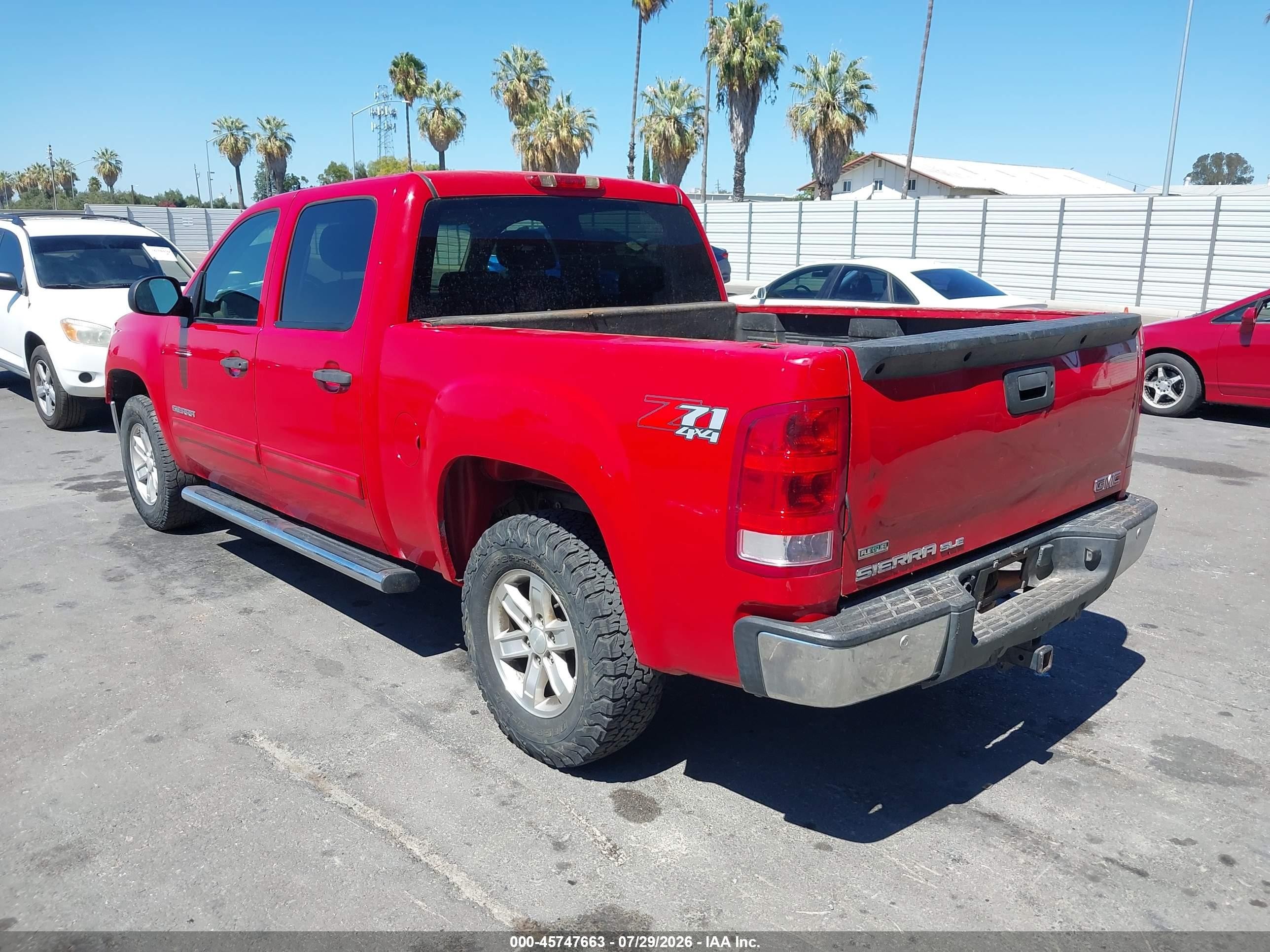 2010 Gmc Sierra 1500 Sle Red vin: 3GTRKVE34AG206565