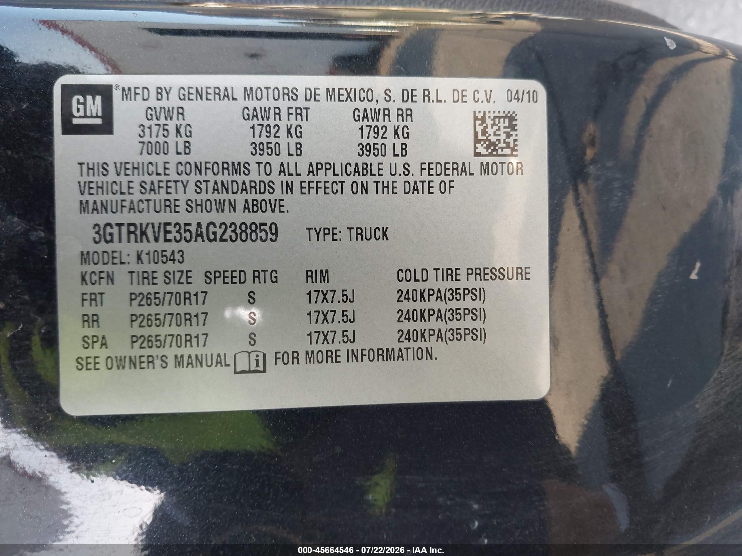 2010 Gmc Sierra 1500 Sle Black vin: 3GTRKVE35AG238859