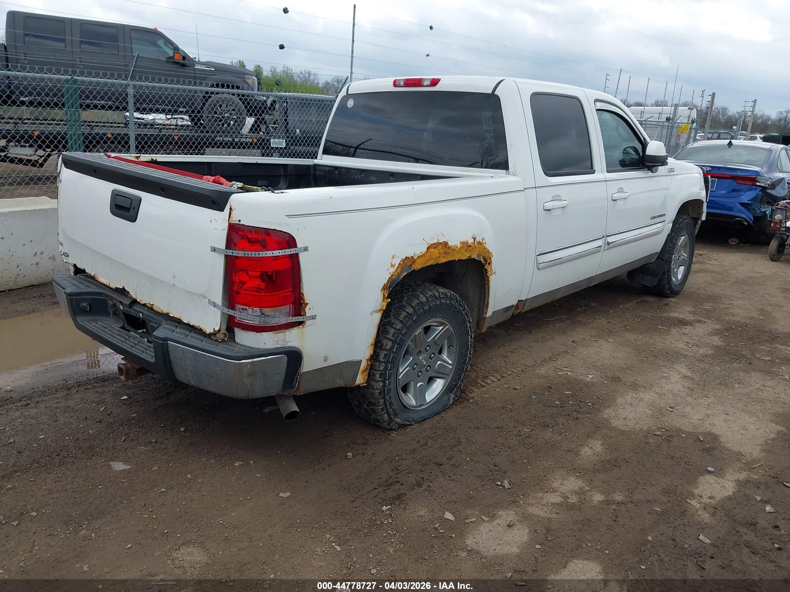 2010 Gmc Sierra 1500 Sle White vin: 3GTRKVE36AG164528