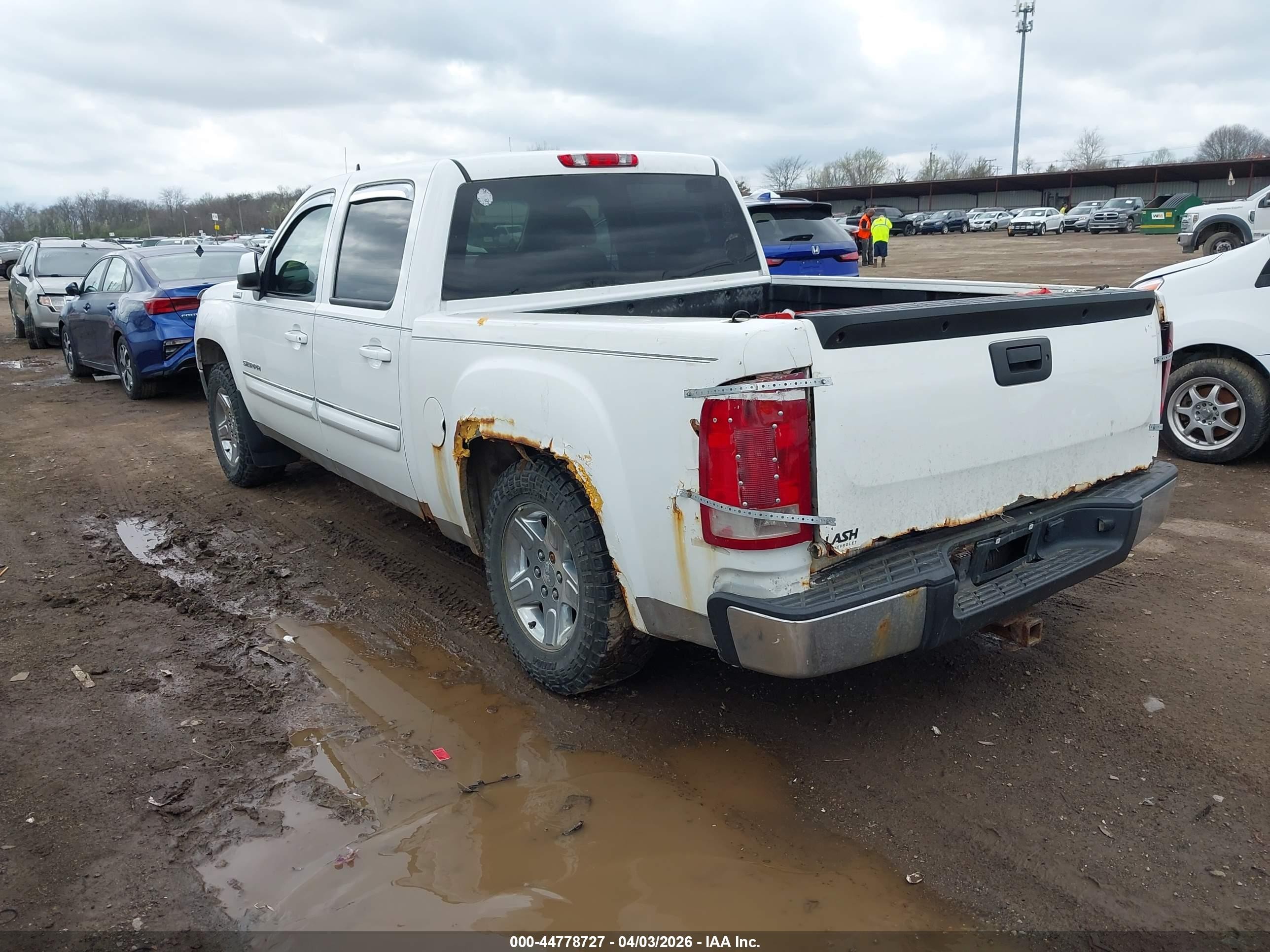 2010 Gmc Sierra 1500 Sle White vin: 3GTRKVE36AG164528