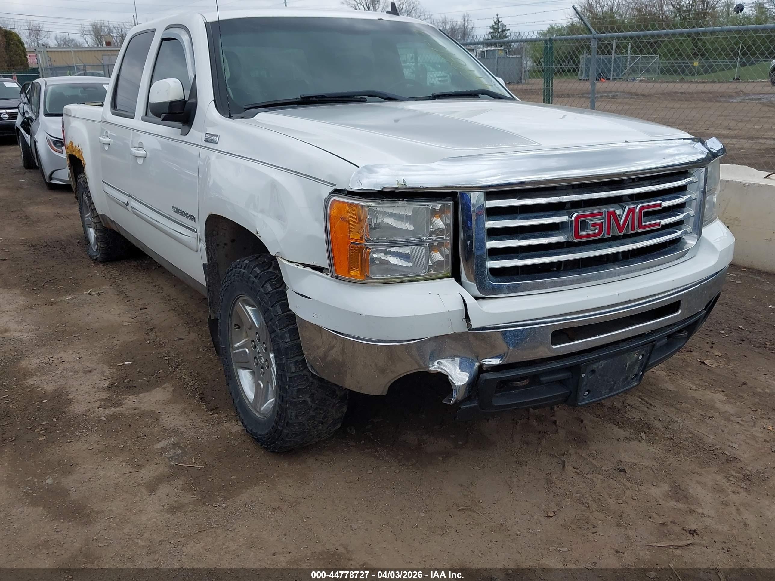 2010 Gmc Sierra 1500 Sle White vin: 3GTRKVE36AG164528