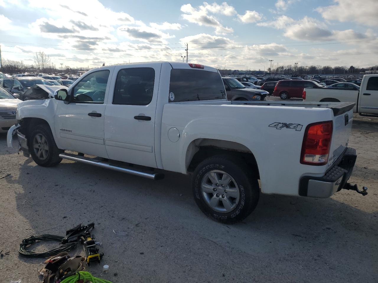 2010 Gmc Sierra K1500 Sle White vin: 3GTRKVE37AG183217