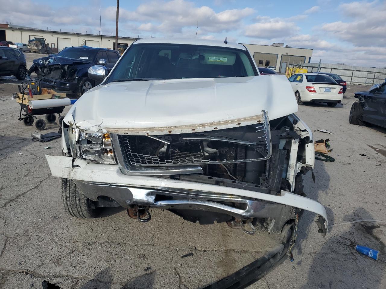 2010 Gmc Sierra K1500 Sle White vin: 3GTRKVE37AG183217