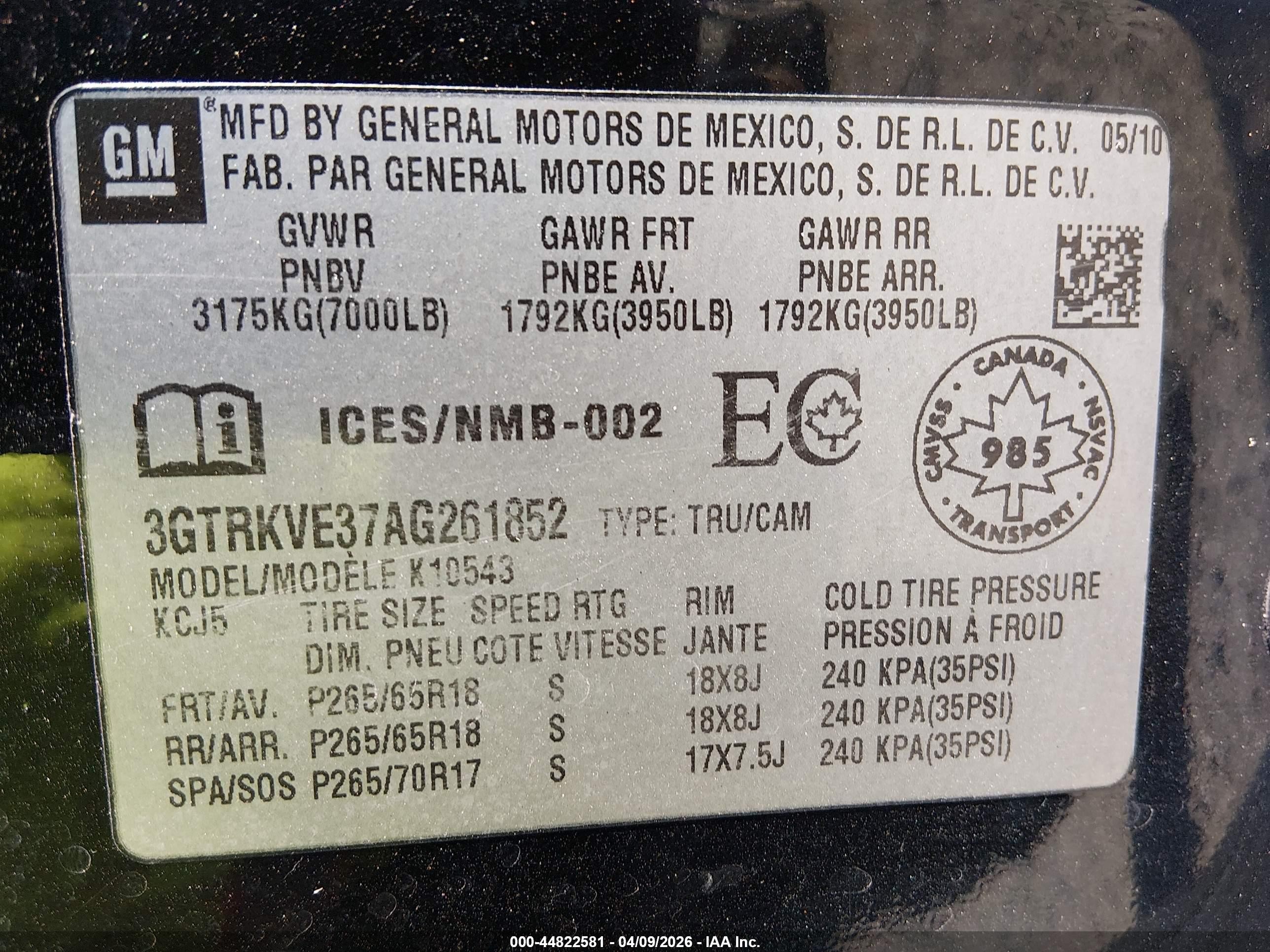 2010 Gmc Sierra 1500 Sle Black vin: 3GTRKVE37AG261852