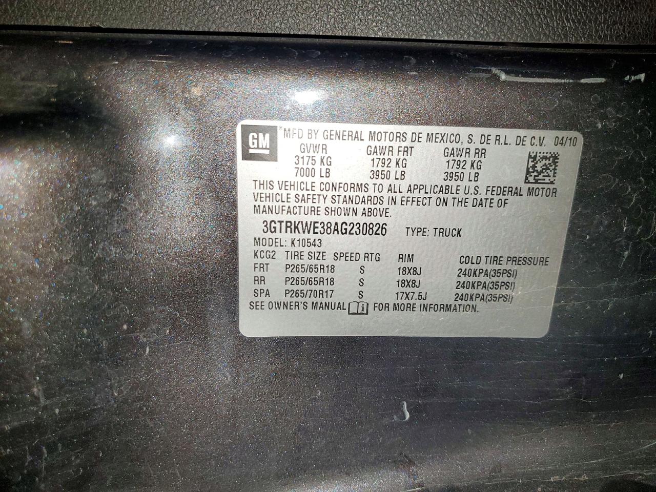 2010 Gmc Sierra K1500 Slt Gray vin: 3GTRKWE38AG230826