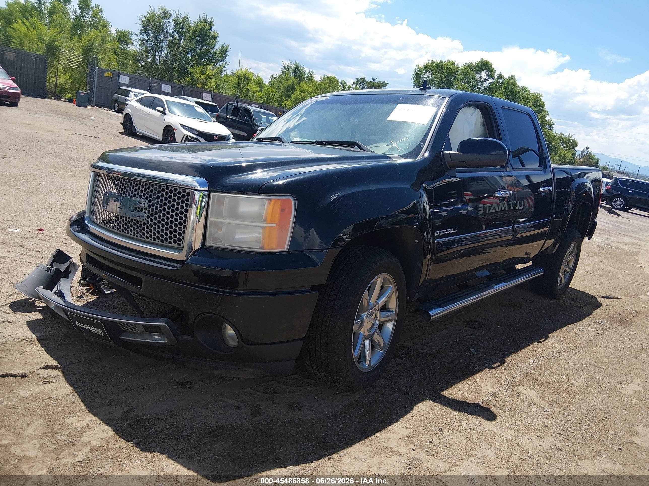 2010 Gmc Sierra 1500 Denali Черный vin: 3GTRKXE20AG230302