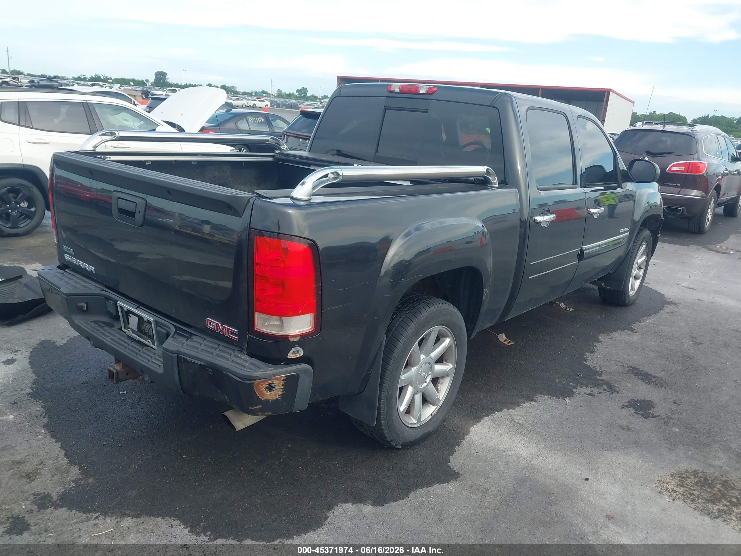 2010 Gmc Sierra 1500 Denali Black vin: 3GTRKXE21AG209135