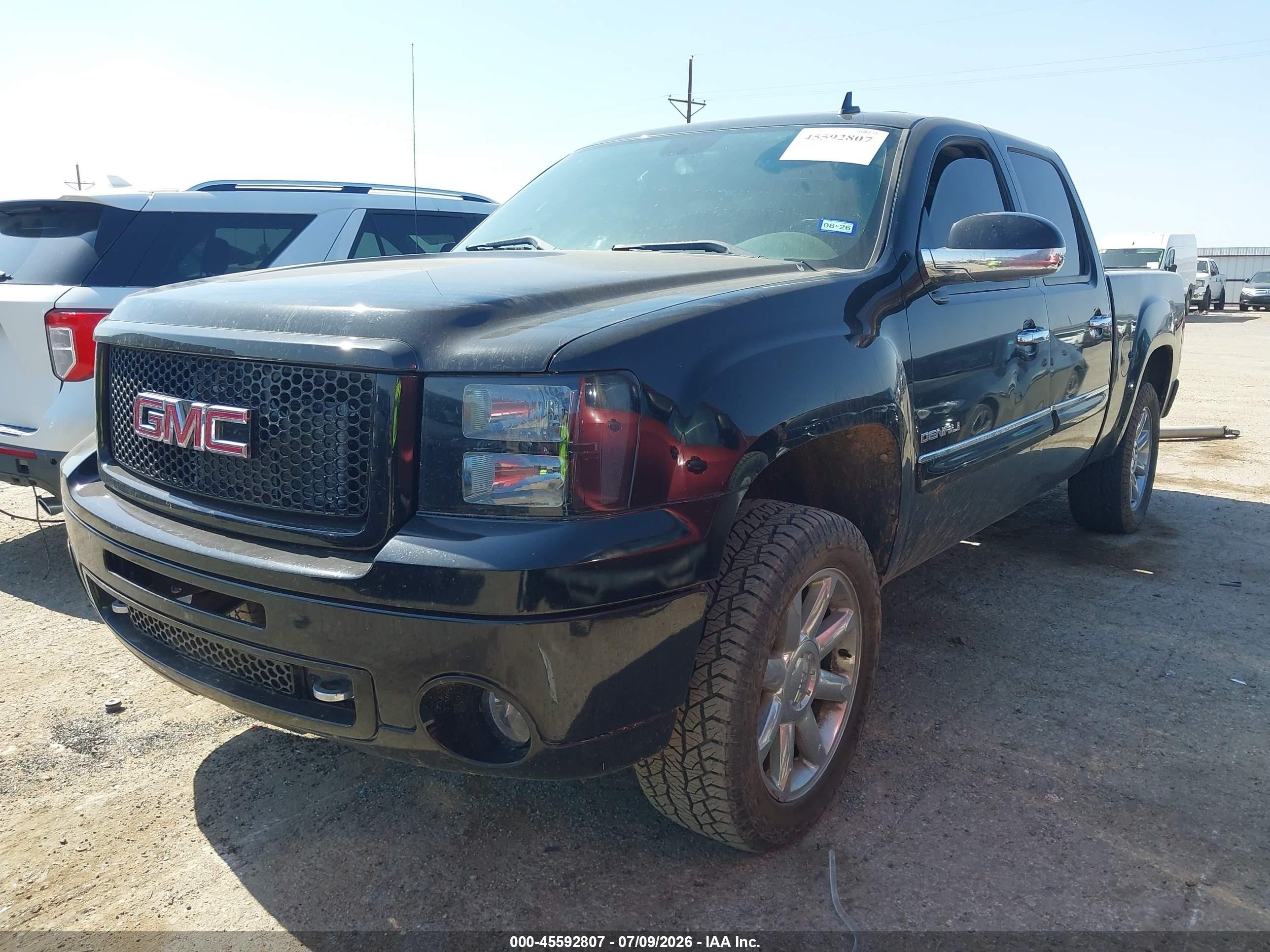 2010 Gmc Sierra 1500 Denali Black vin: 3GTRKXE29AG189166