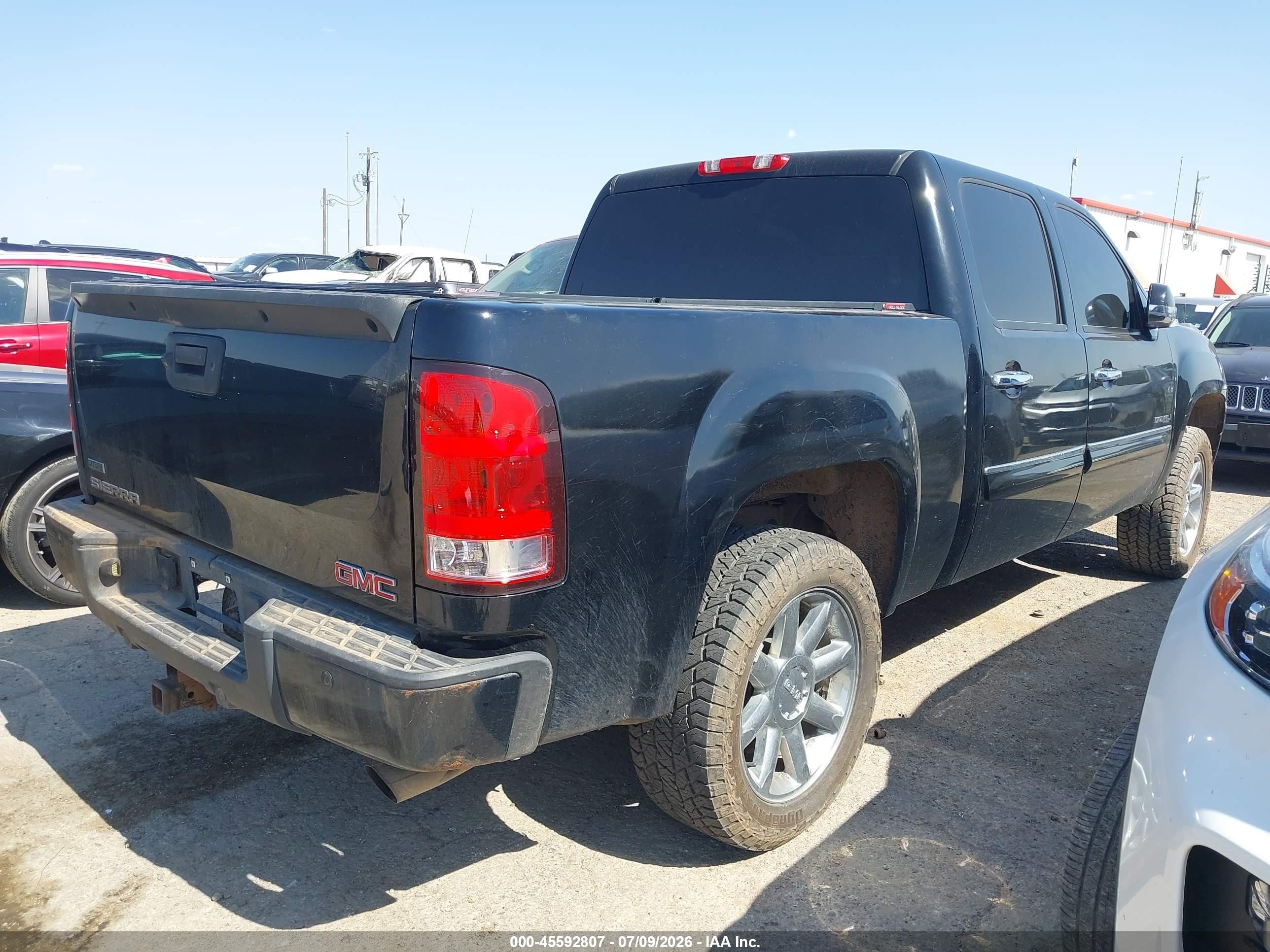 2010 Gmc Sierra 1500 Denali Black vin: 3GTRKXE29AG189166
