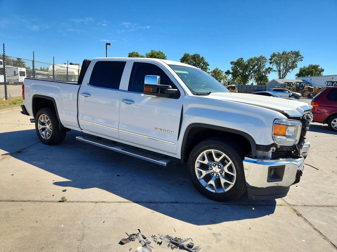 2015 Gmc Sierra C1500 Slt White vin: 3GTU1VEC2FG448470
