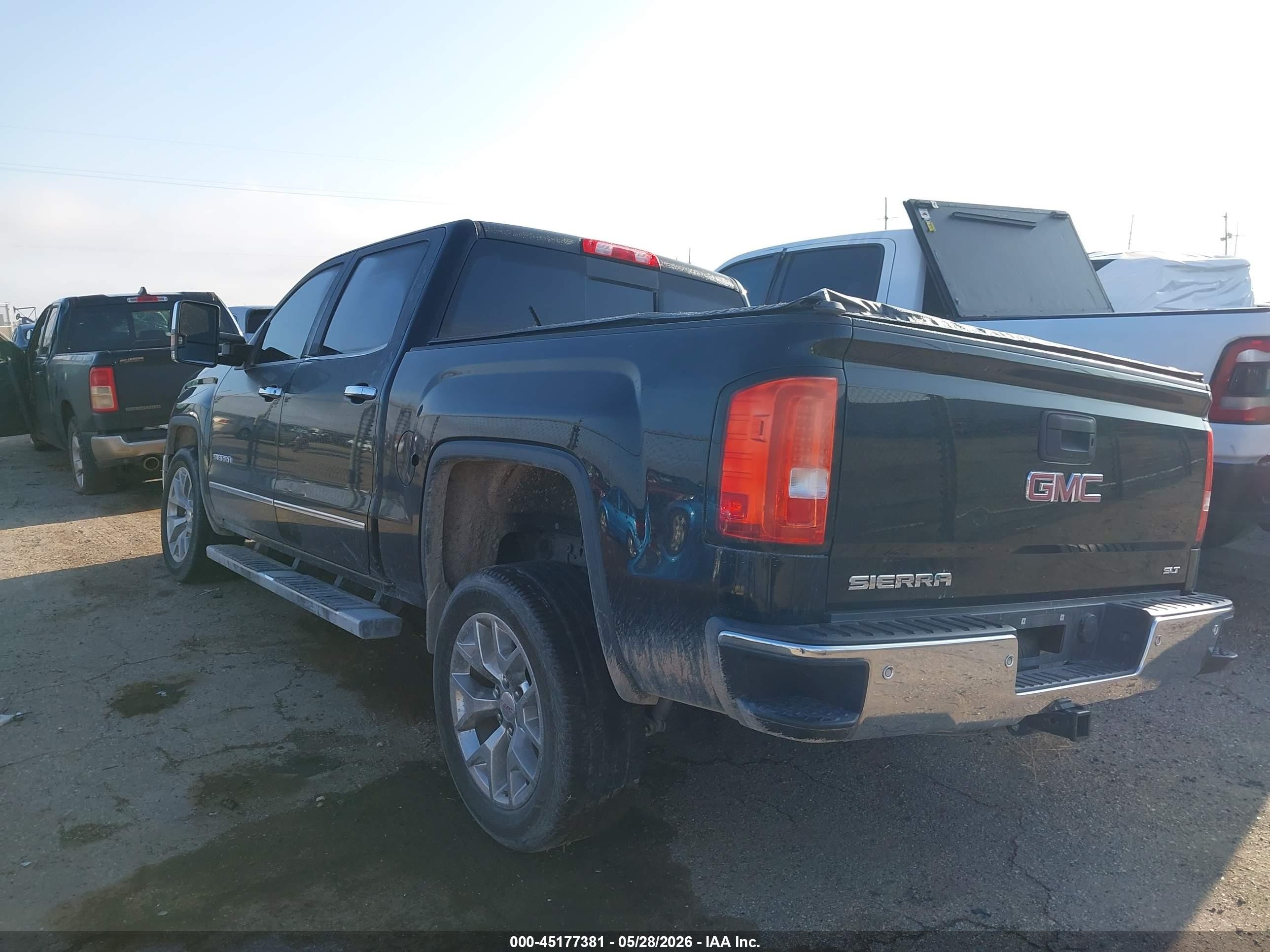 2015 Gmc Sierra 1500 Slt Черный vin: 3GTU1VEJ9FG397693