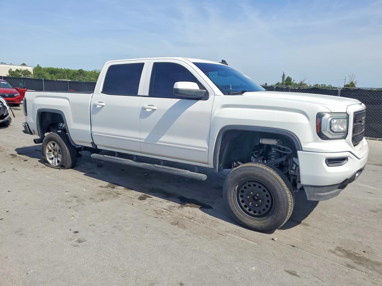 2016 Gmc Sierra K1500 Sle White vin: 3GTU2MEC0GG324688