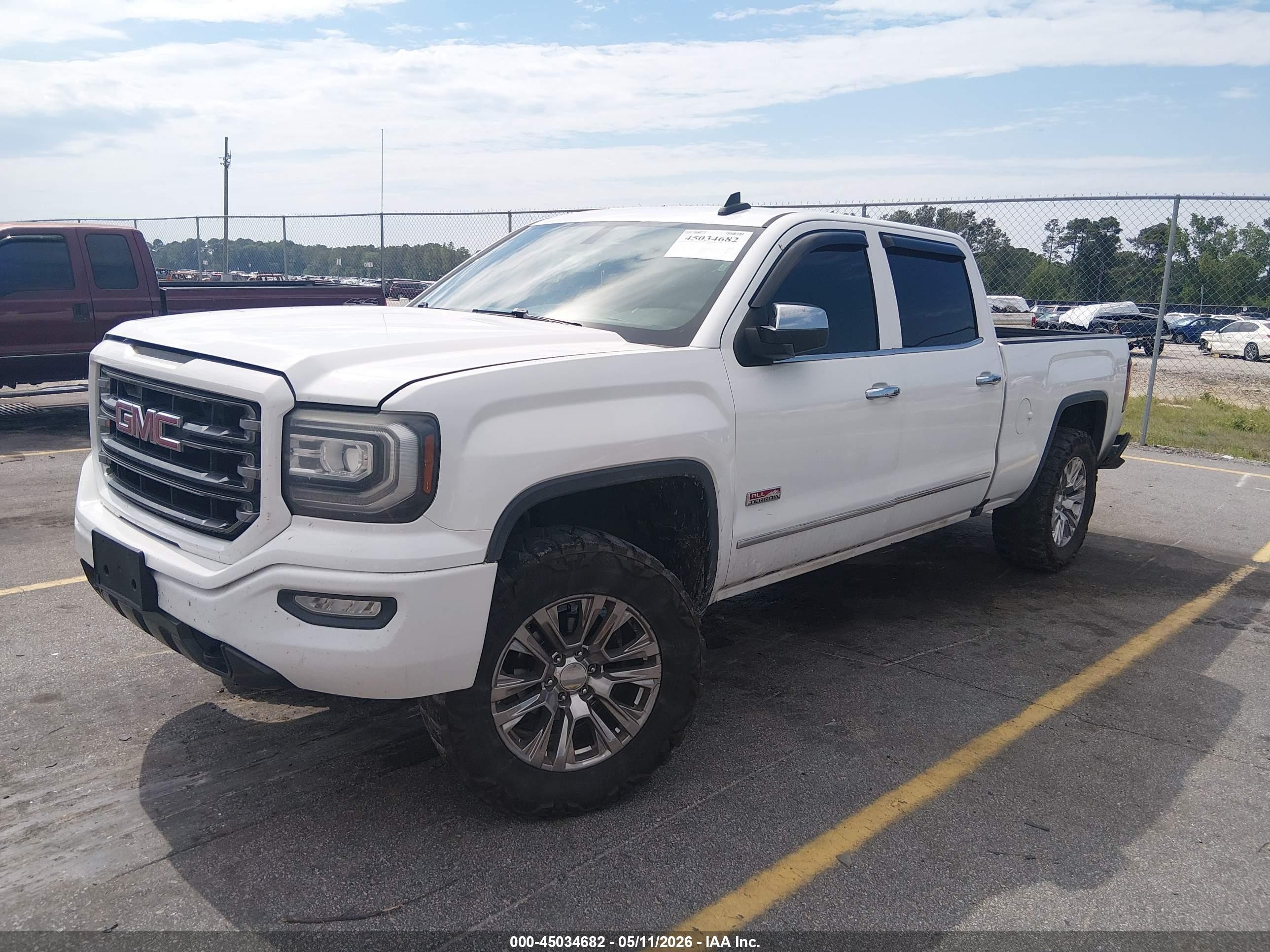 2016 Gmc Sierra 1500 Sle White vin: 3GTU2MEC9GG254527