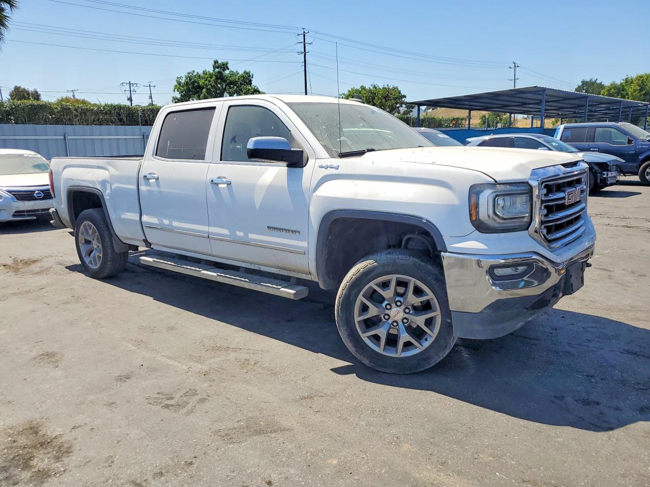 2018 Gmc Sierra K1500 Slt Белый vin: 3GTU2NEC1JG147792