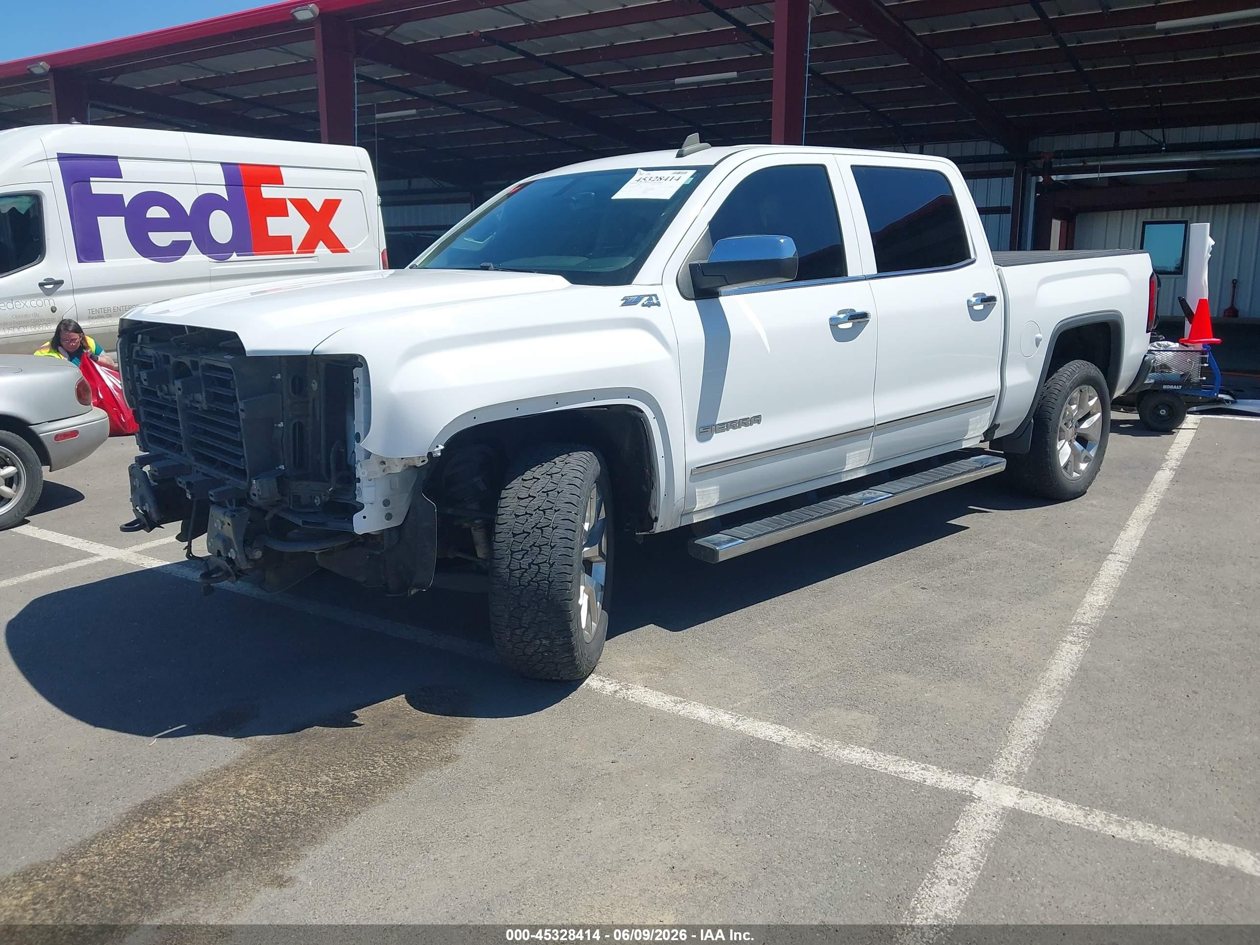 2017 Gmc Sierra 1500 Slt White vin: 3GTU2NEC2HG282967