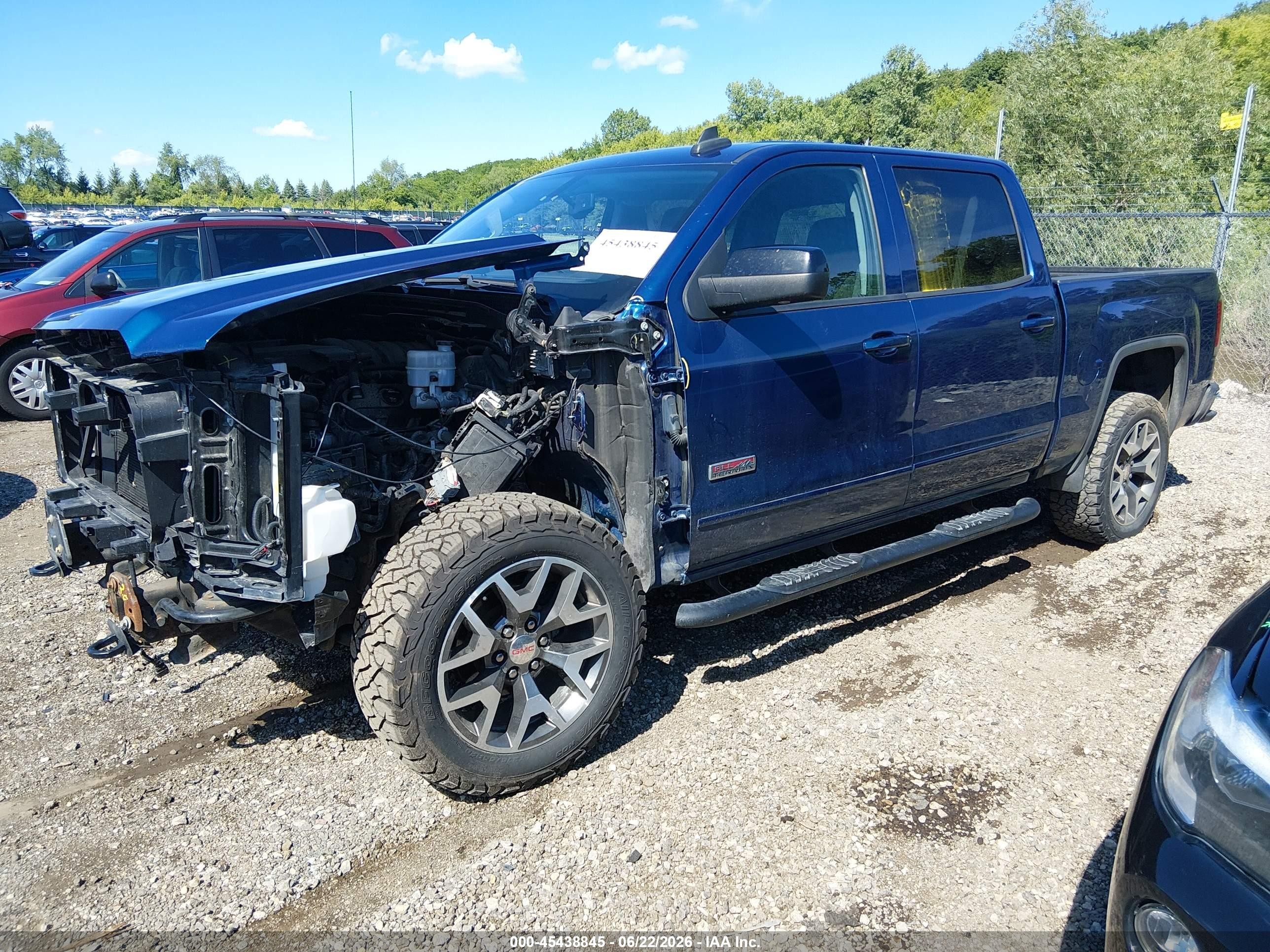 2017 Gmc Sierra 1500 Slt Синий vin: 3GTU2NEC4HG437955