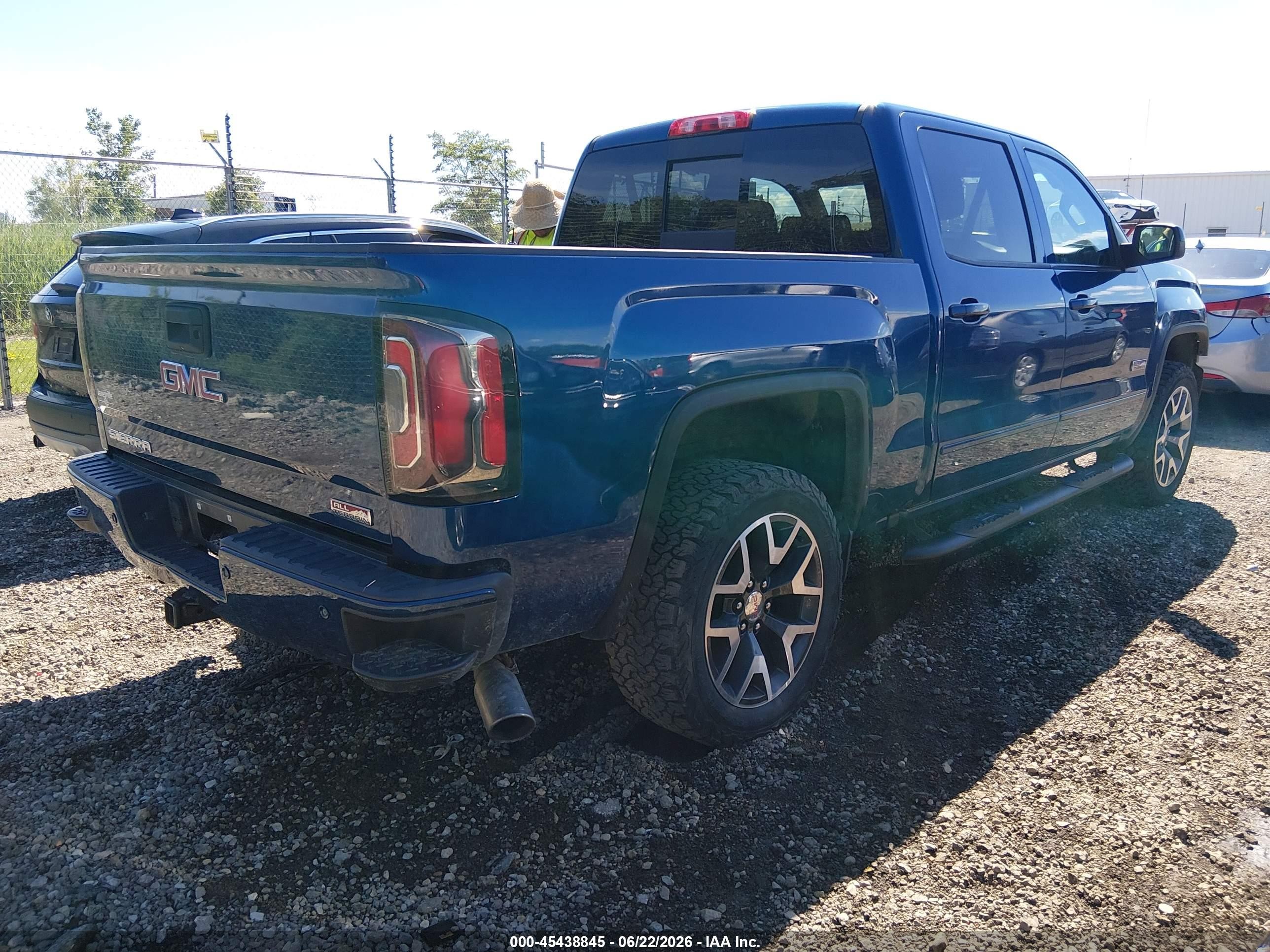 2017 Gmc Sierra 1500 Slt Синий vin: 3GTU2NEC4HG437955