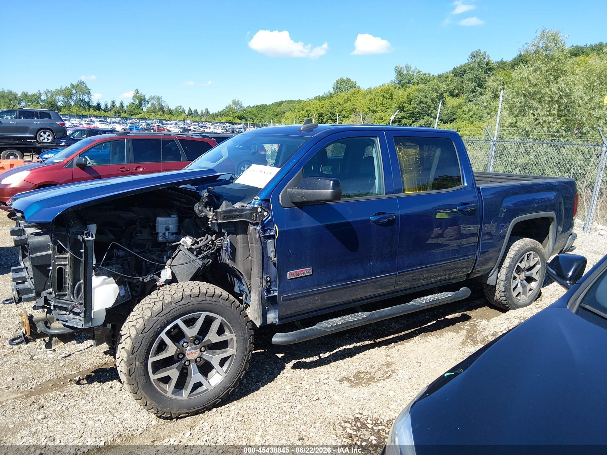 2017 Gmc Sierra 1500 Slt Синий vin: 3GTU2NEC4HG437955