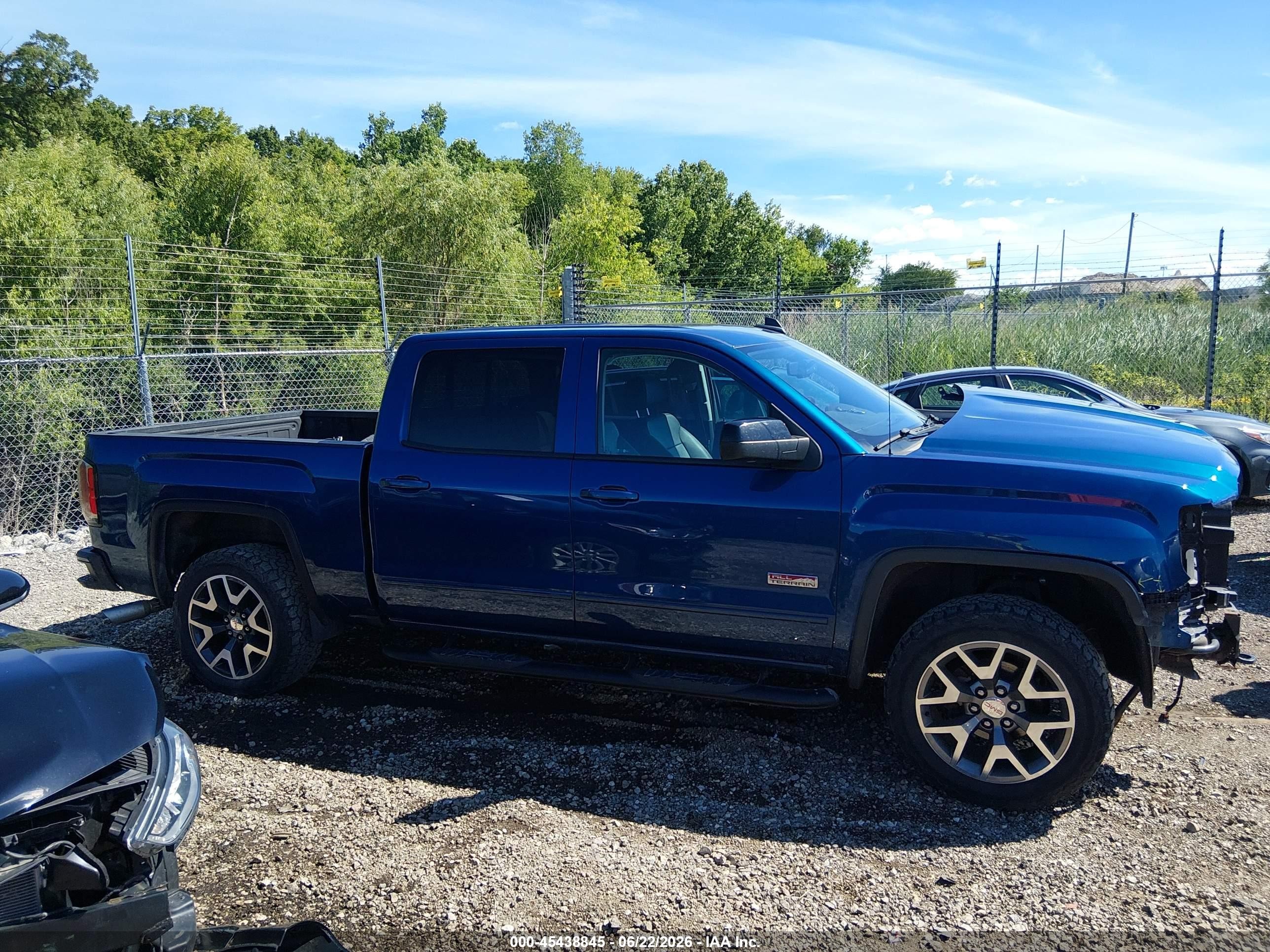 2017 Gmc Sierra 1500 Slt Синий vin: 3GTU2NEC4HG437955