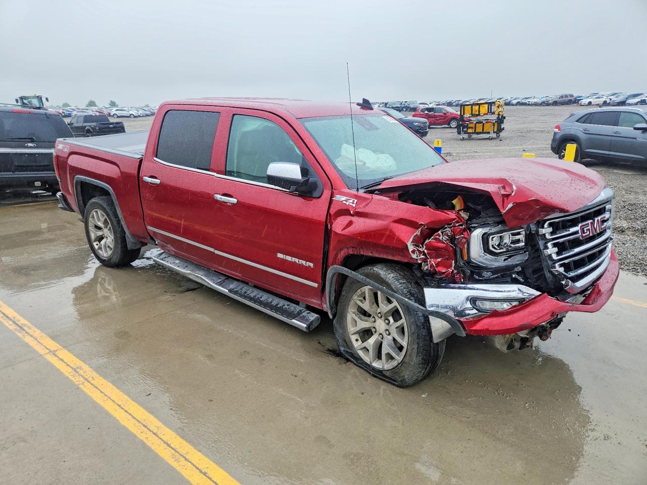 2018 Gmc Sierra K1500 Slt Burgundy vin: 3GTU2NEC4JG340535