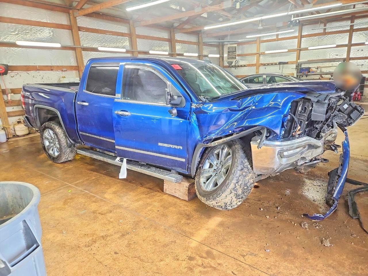 2017 Gmc Sierra K1500 Slt Blue vin: 3GTU2NEC5HG371044