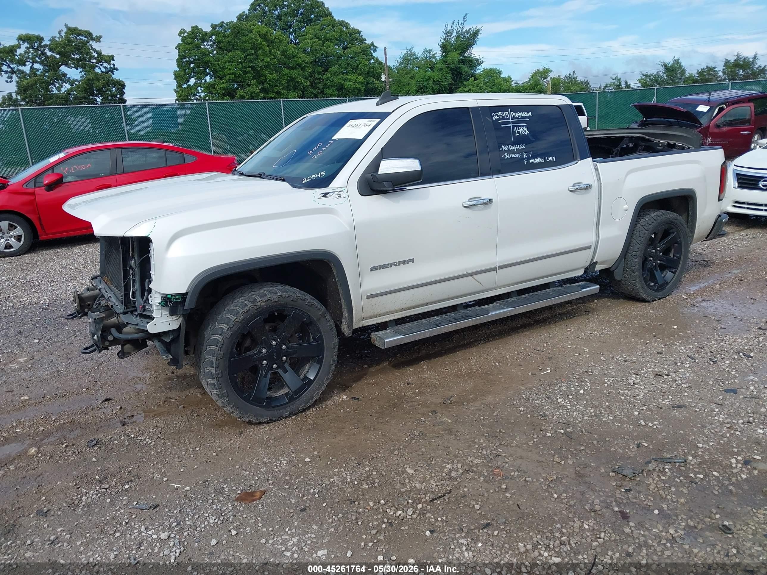 2018 Gmc Sierra 1500 Slt White vin: 3GTU2NEC6JG448087