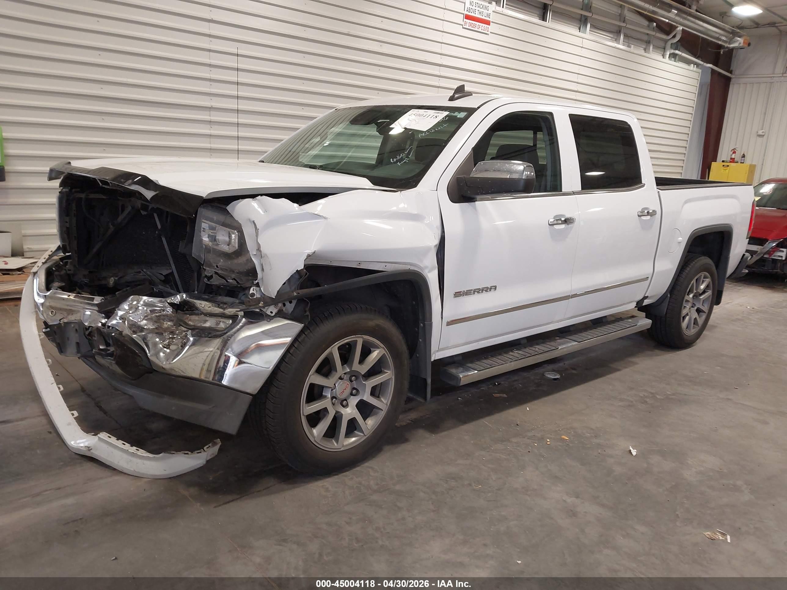 2016 Gmc Sierra 1500 Slt White vin: 3GTU2NEC7GG331319