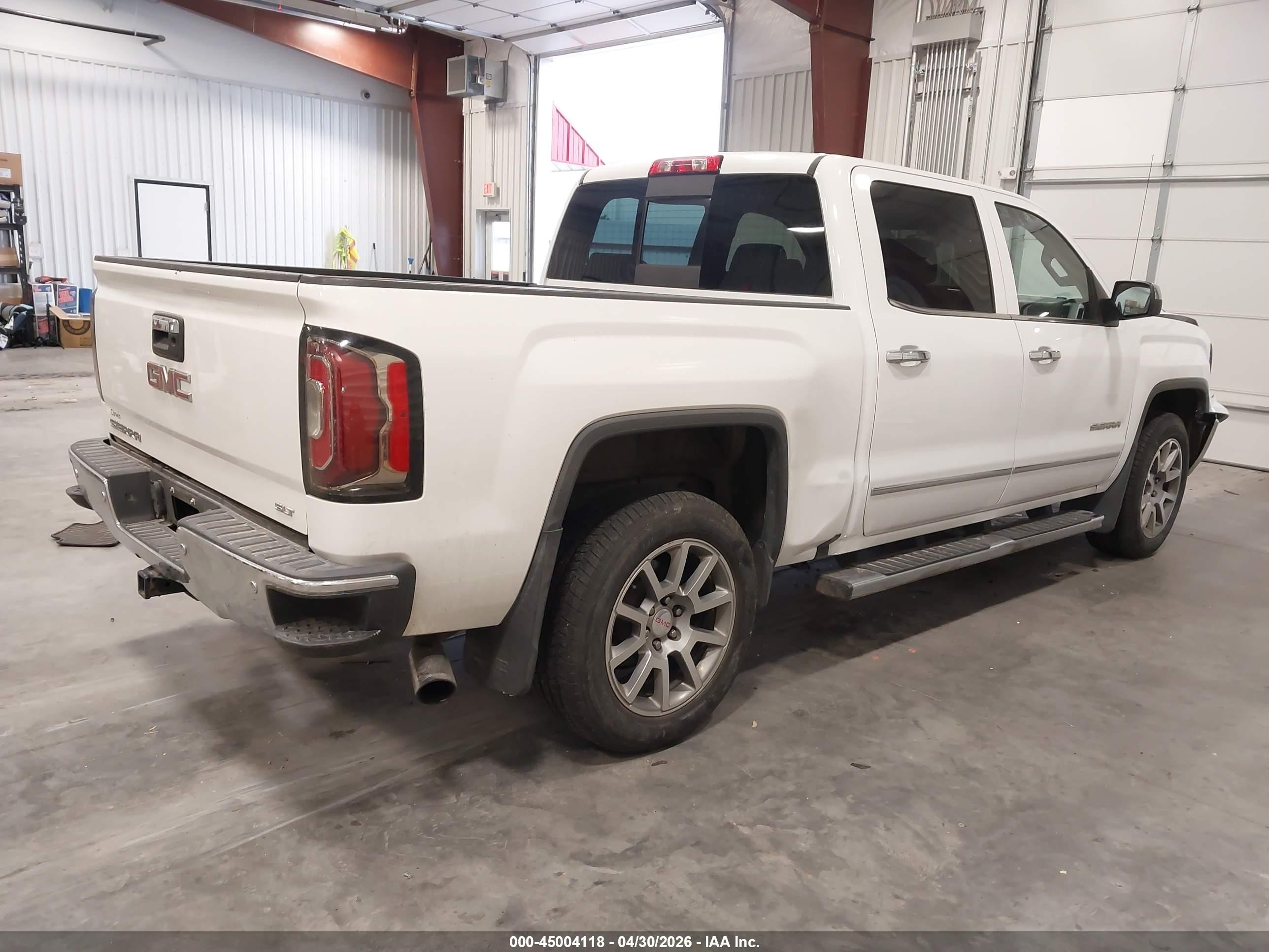 2016 Gmc Sierra 1500 Slt White vin: 3GTU2NEC7GG331319