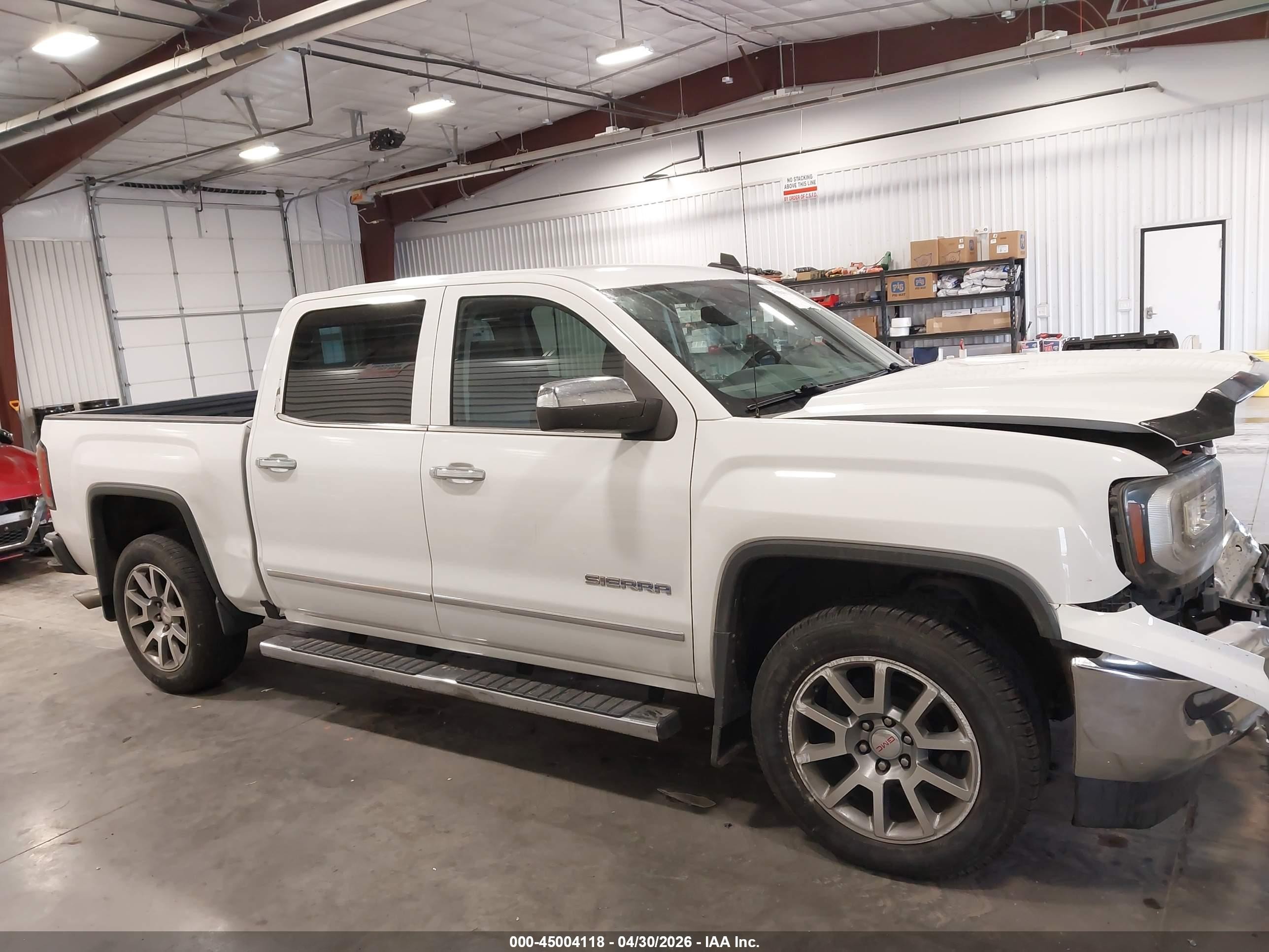 2016 Gmc Sierra 1500 Slt White vin: 3GTU2NEC7GG331319