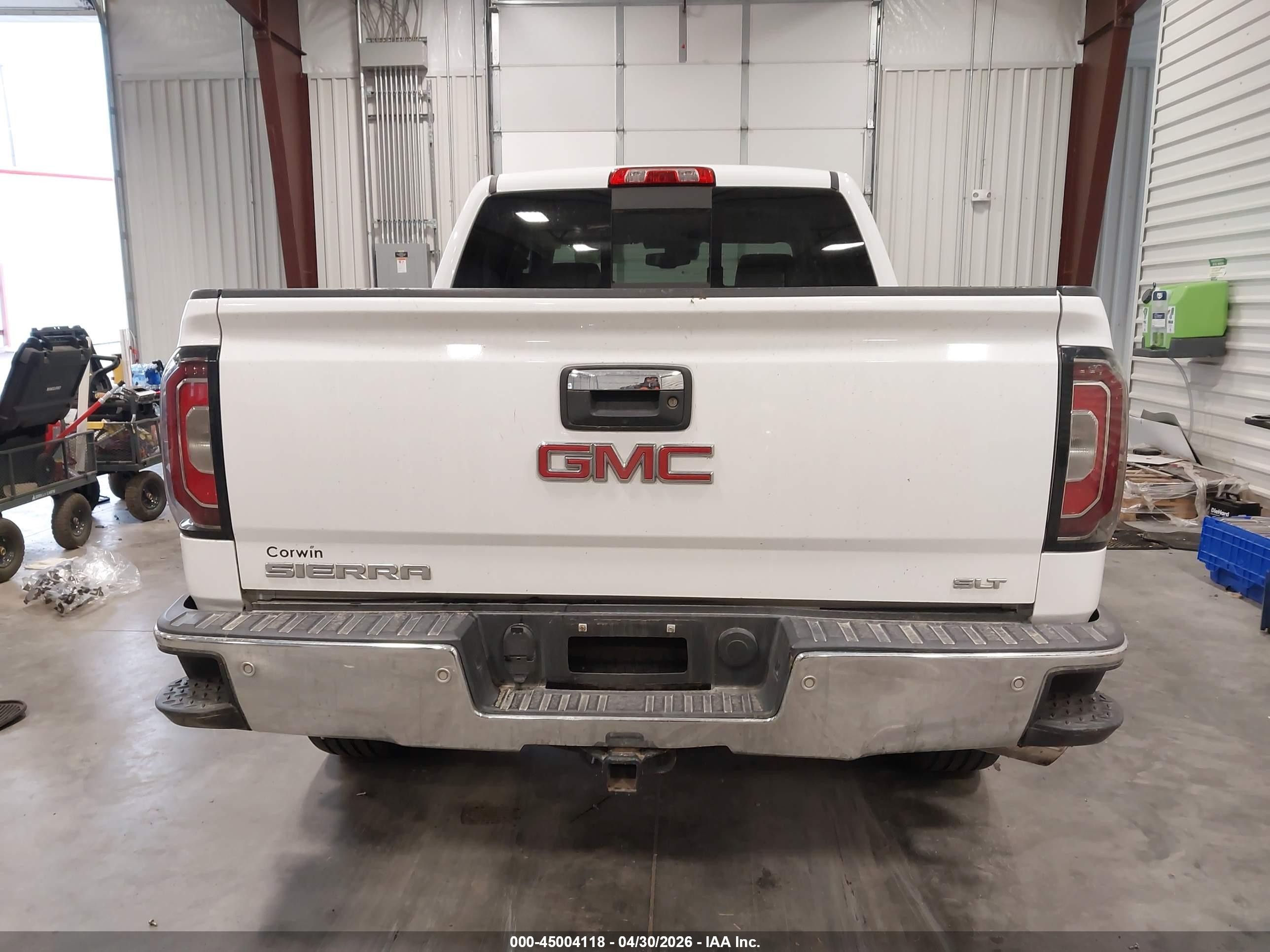 2016 Gmc Sierra 1500 Slt White vin: 3GTU2NEC7GG331319