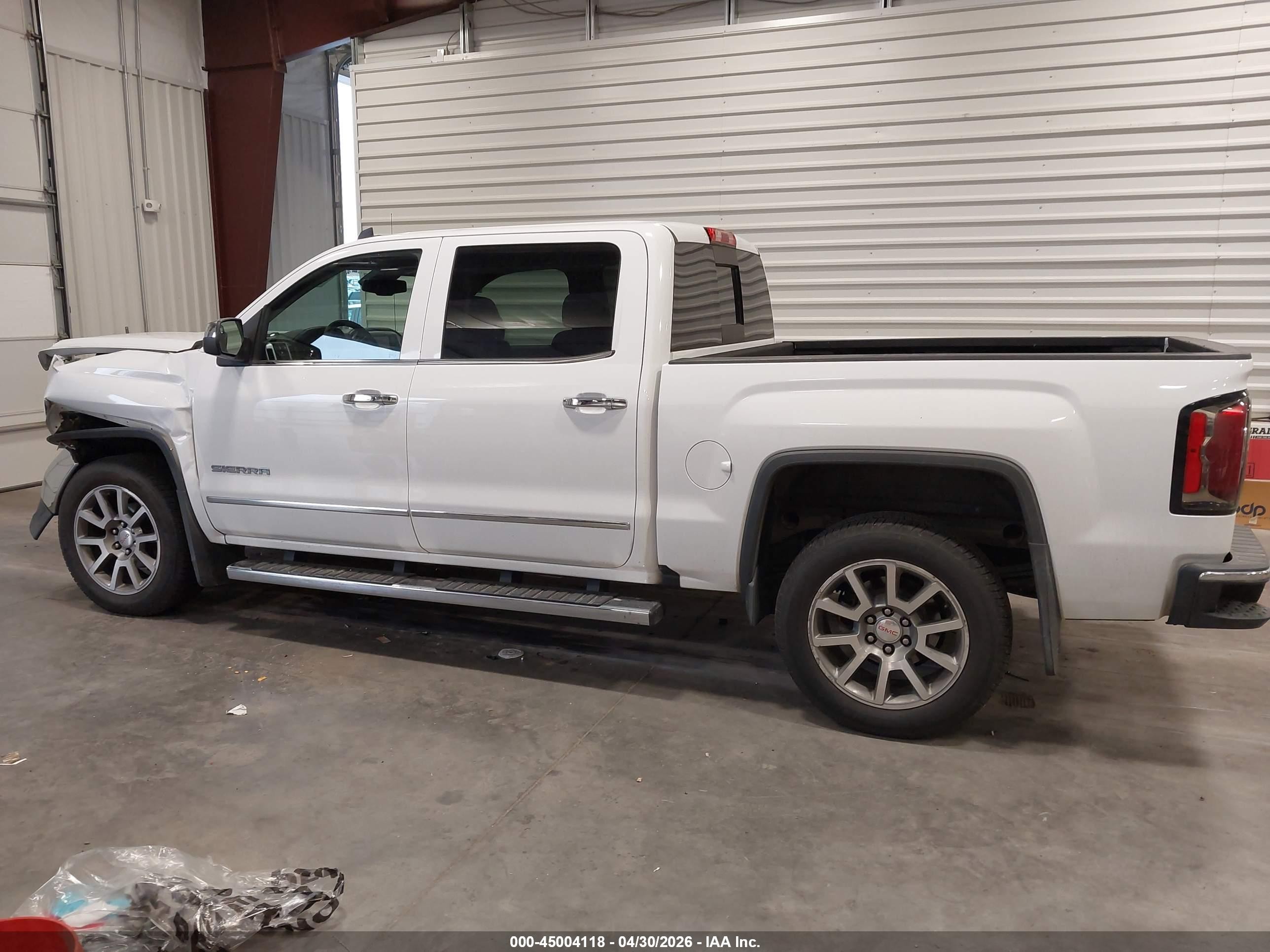 2016 Gmc Sierra 1500 Slt White vin: 3GTU2NEC7GG331319