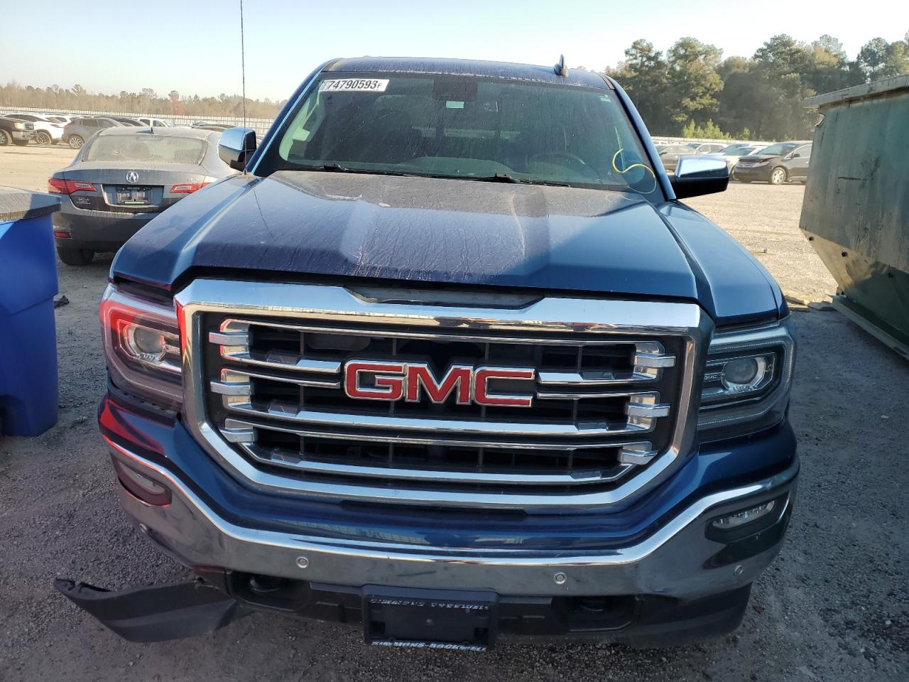 2018 Gmc Sierra K1500 Slt Blue vin: 3GTU2NEC7JG138207