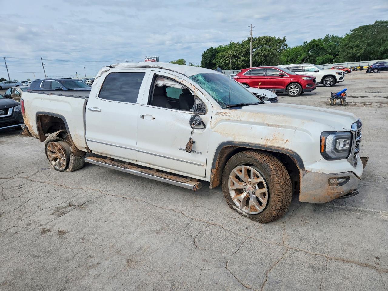 2017 Gmc Sierra K1500 Slt Белый vin: 3GTU2NEC8HG430846