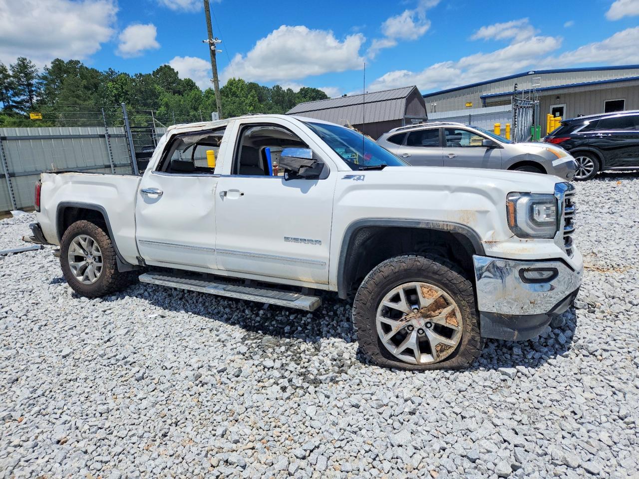 2017 Gmc Sierra K1500 Slt White vin: 3GTU2NEC8HG483143