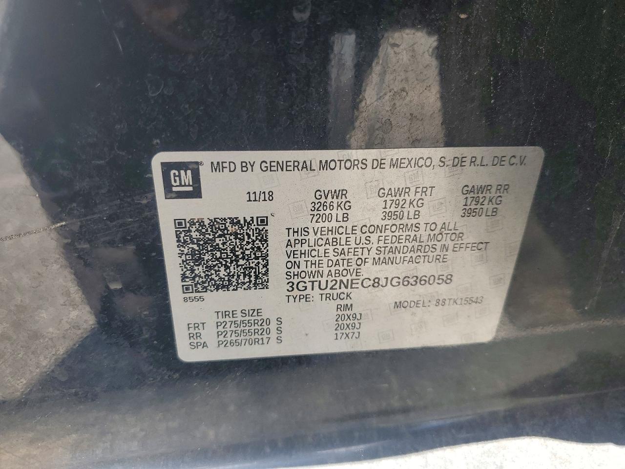 2018 Gmc Sierra K1500 Slt Black vin: 3GTU2NEC8JG636058