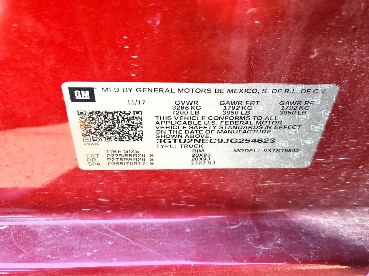 2018 Gmc Sierra K1500 Slt Red vin: 3GTU2NEC9JG254623