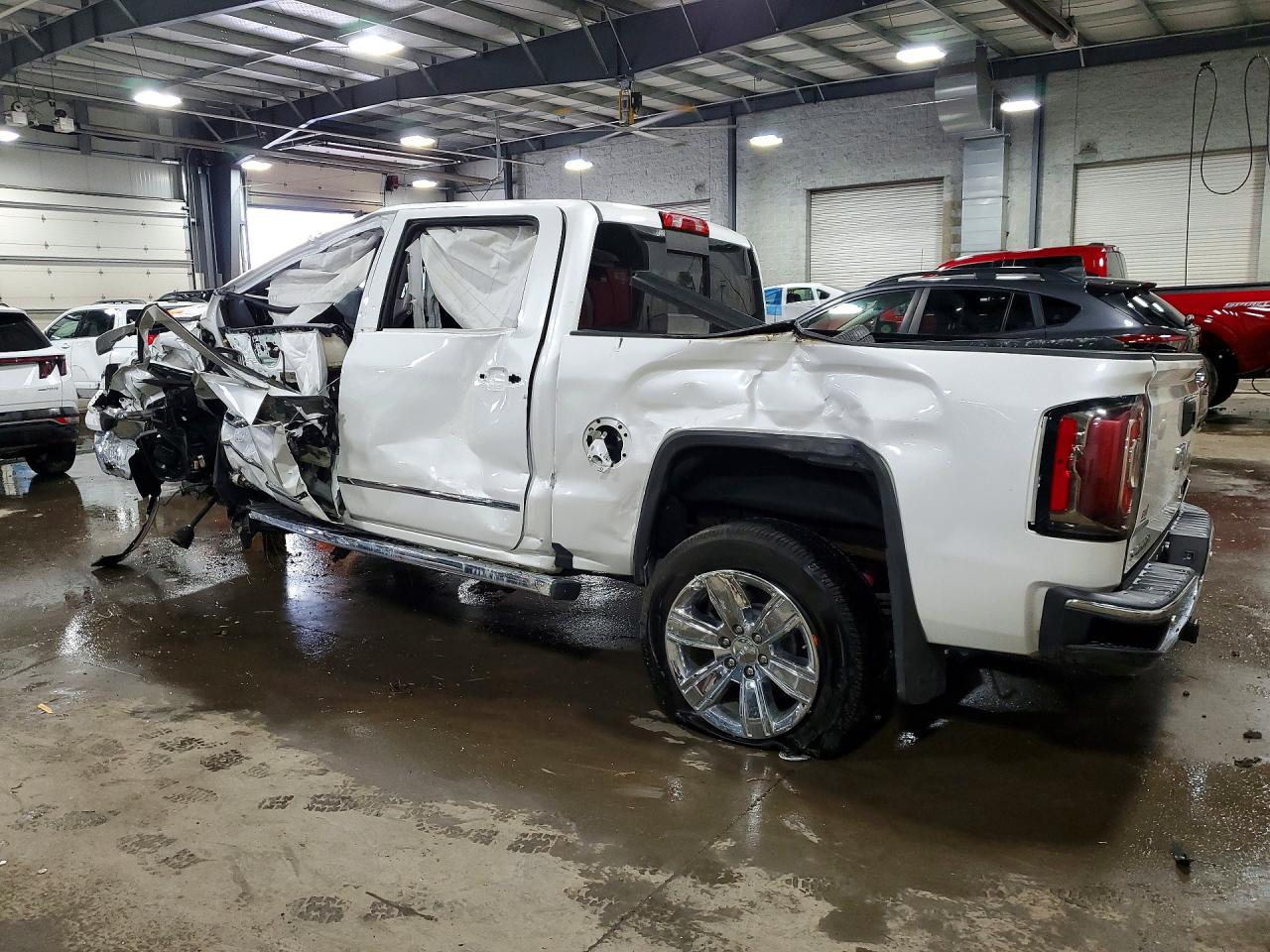 2018 Gmc Sierra K1500 Slt White vin: 3GTU2NECXJG572265