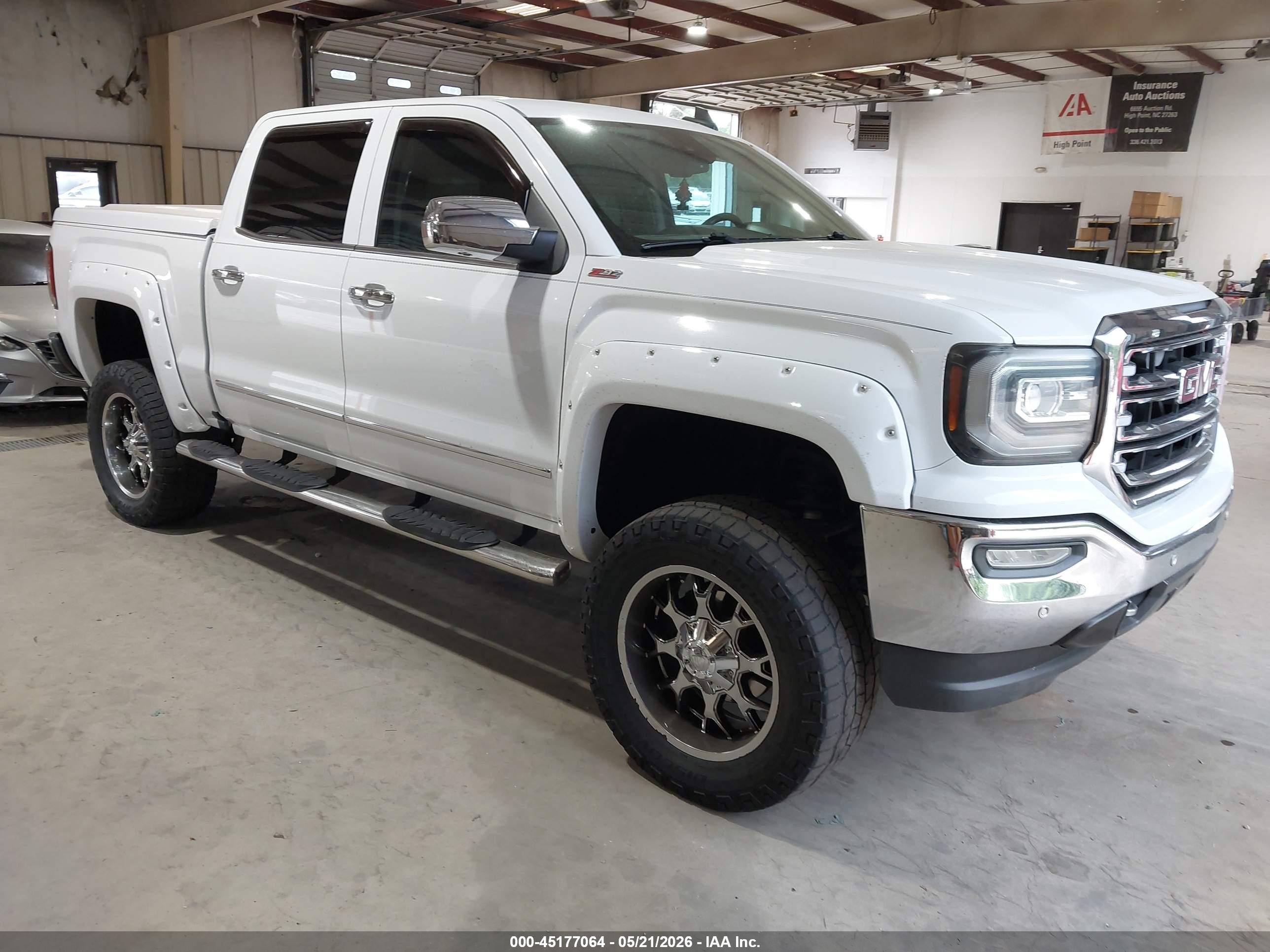 2016 Gmc Sierra 1500 Slt White vin: 3GTU2NEJ5GG260796