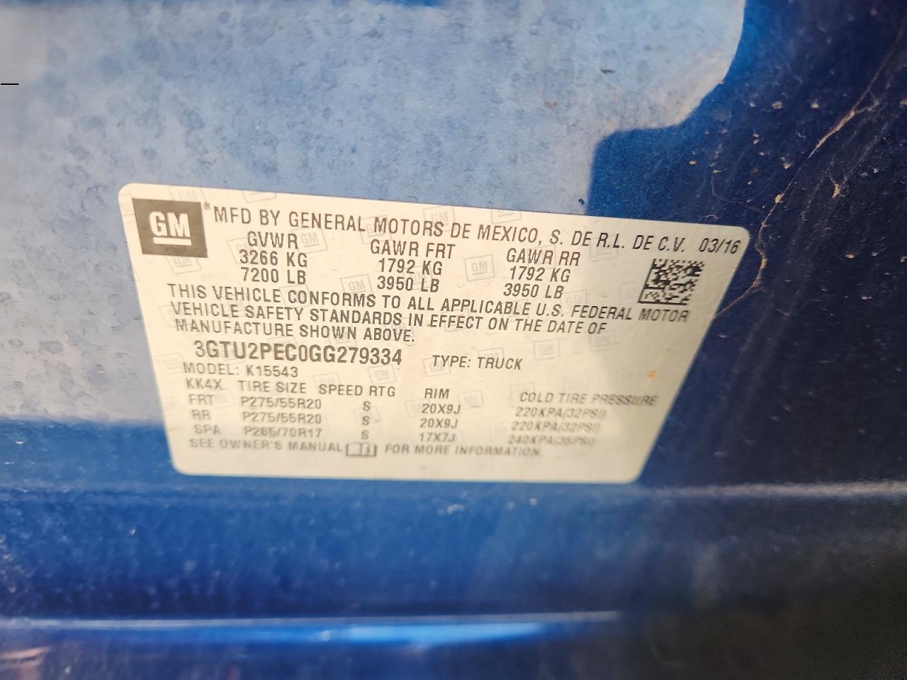 2016 Gmc Sierra K1500 Denali Blue vin: 3GTU2PEC0GG279334