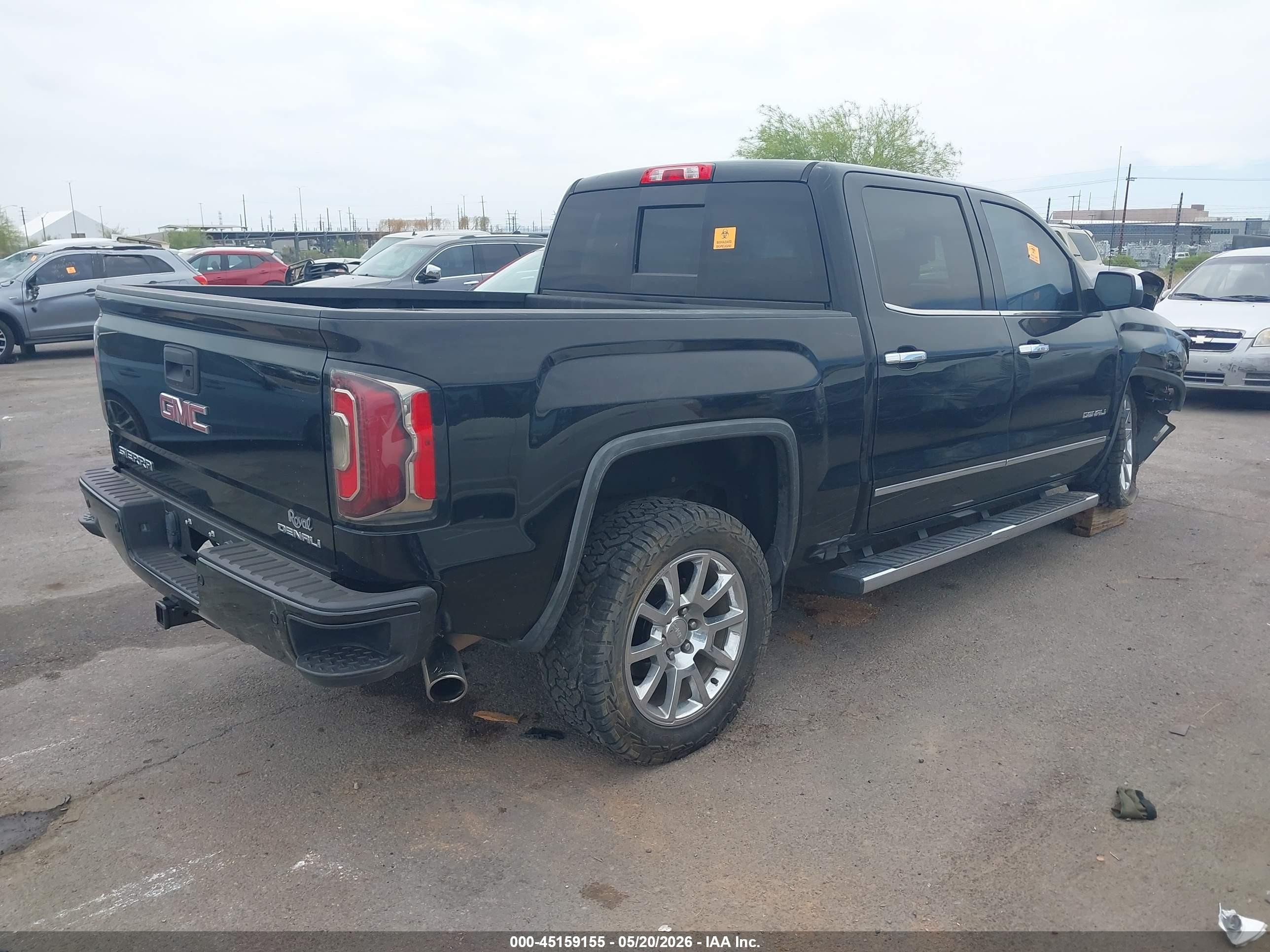 2018 Gmc Sierra 1500 Denali Black vin: 3GTU2PEC1JG106204