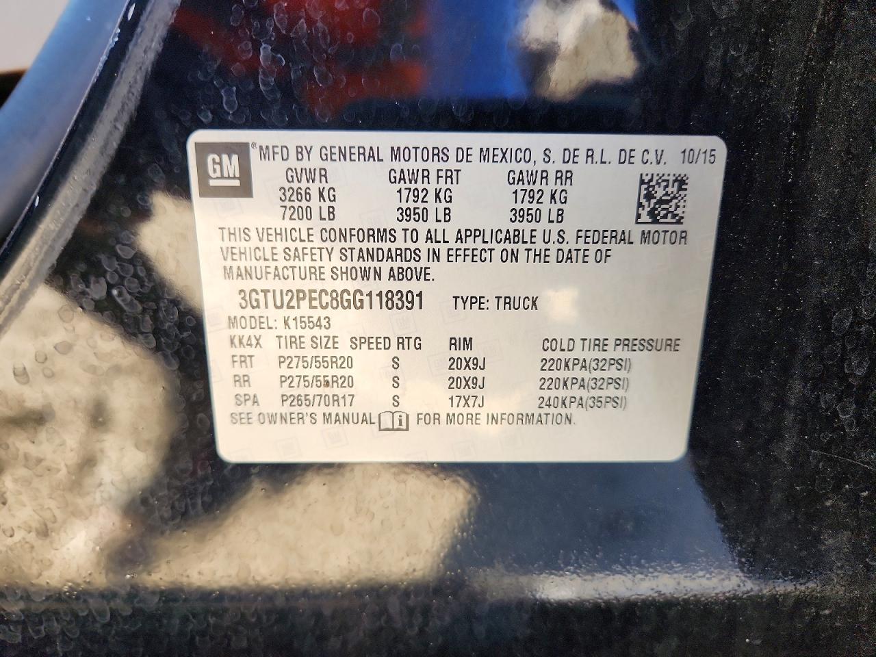 2016 Gmc Sierra K1500 Denali Black vin: 3GTU2PEC8GG118391